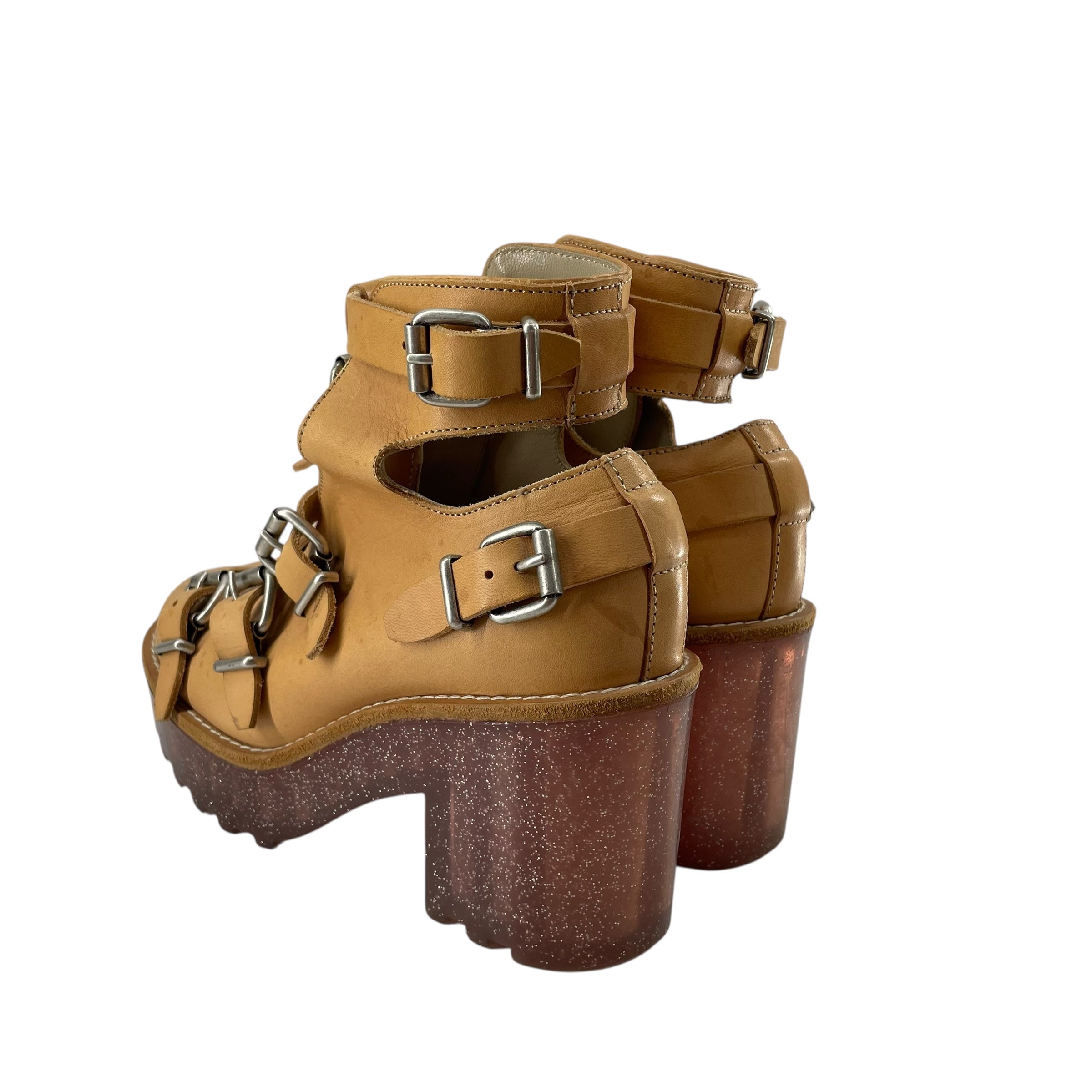 Acne Studios/Vintage/Boots/EU 37/Leather/CML/GLITTER HEEL BUCKLE view 2