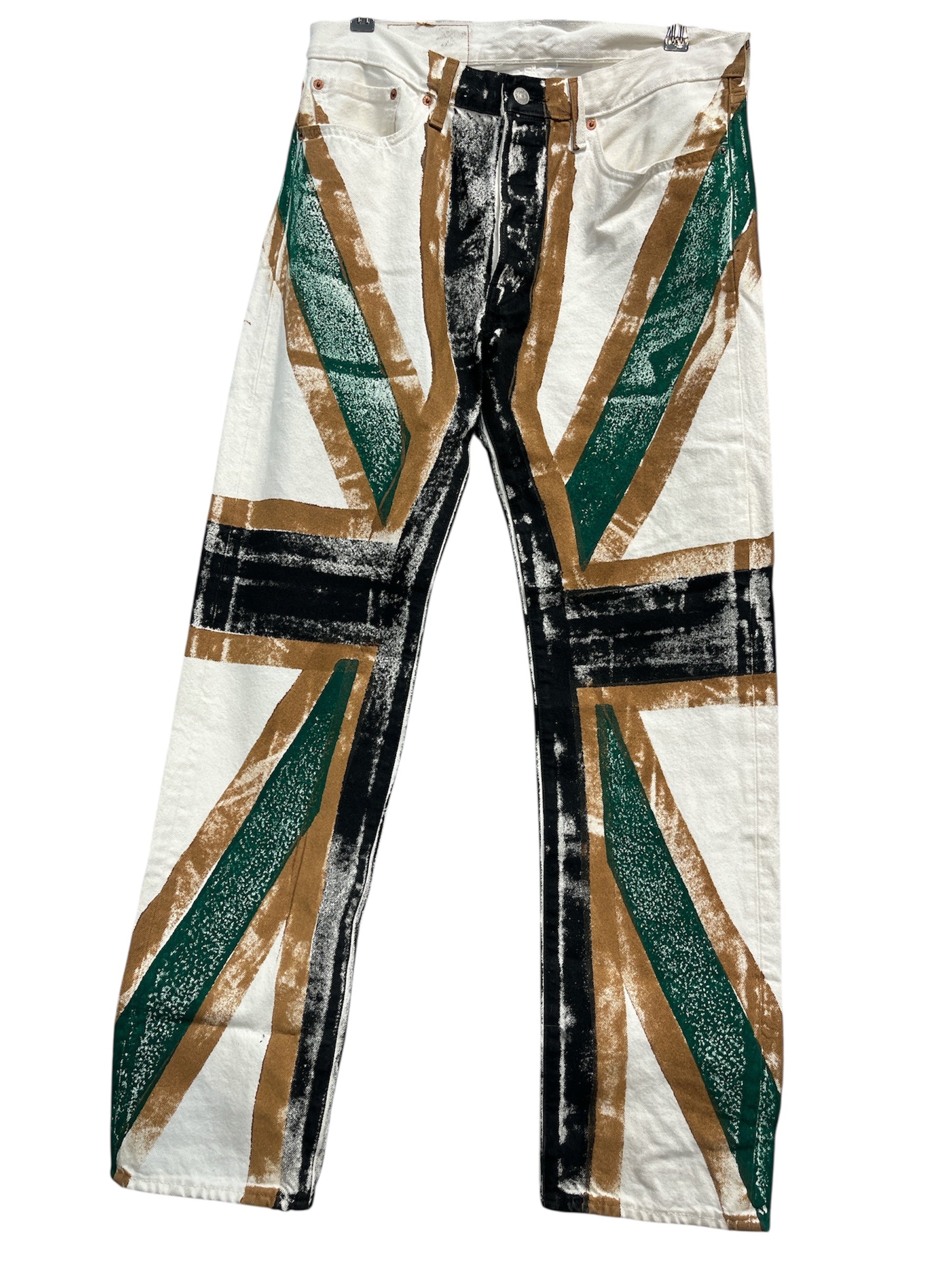 DENIM TEARS/Pants/33/Cotton/WHT/All Over Print/Empire Windrush view 1