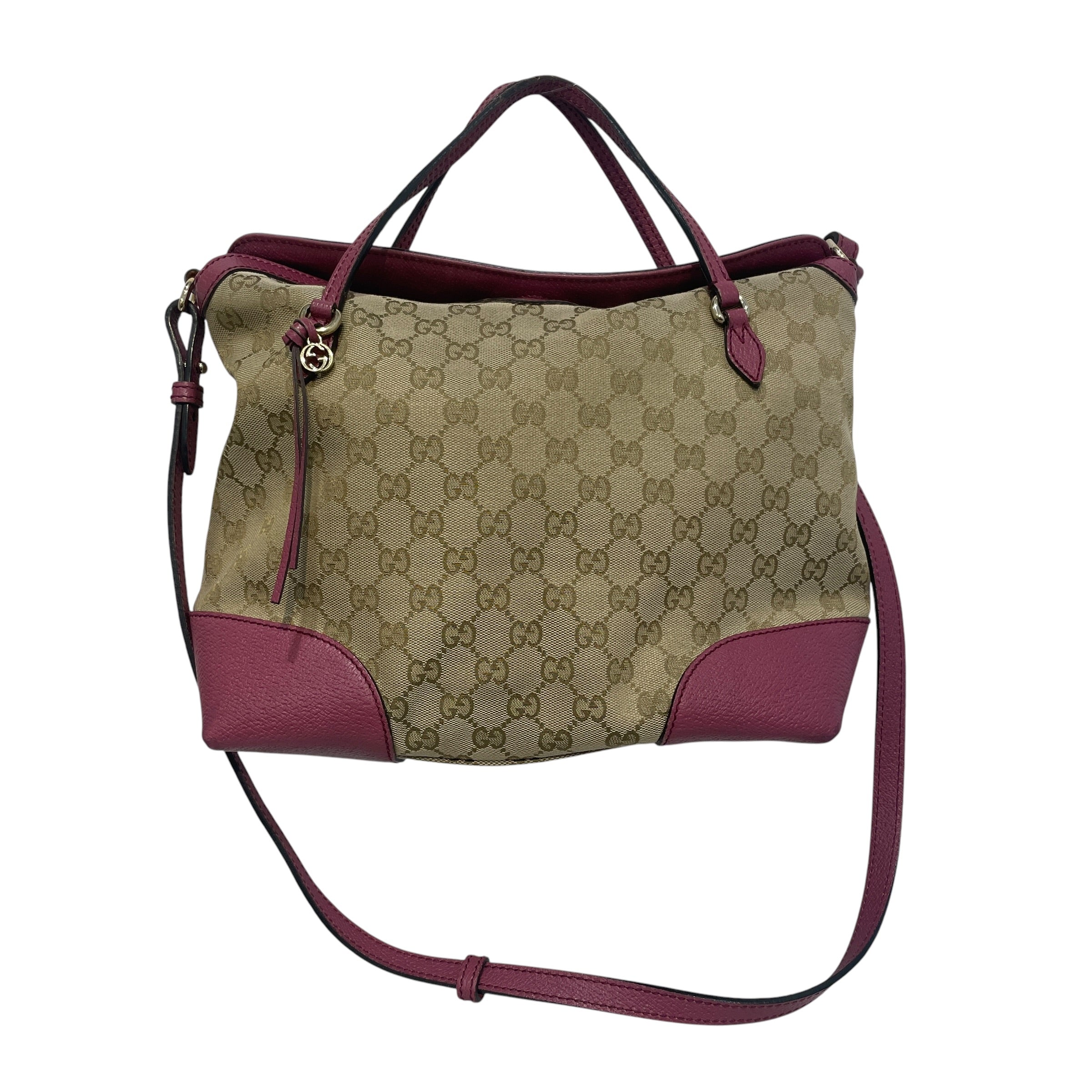 GUCCI/Cross Body Bag/Monogram/Cotton/PNK/Bree GG Canvas Hand Bag Pink view 1