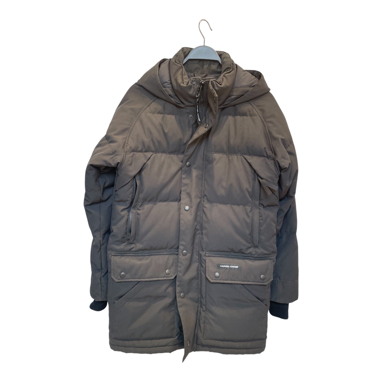 CANADA GOOSE/Coat/M/Polyester/BLK/canada goose tag on pocket view 1