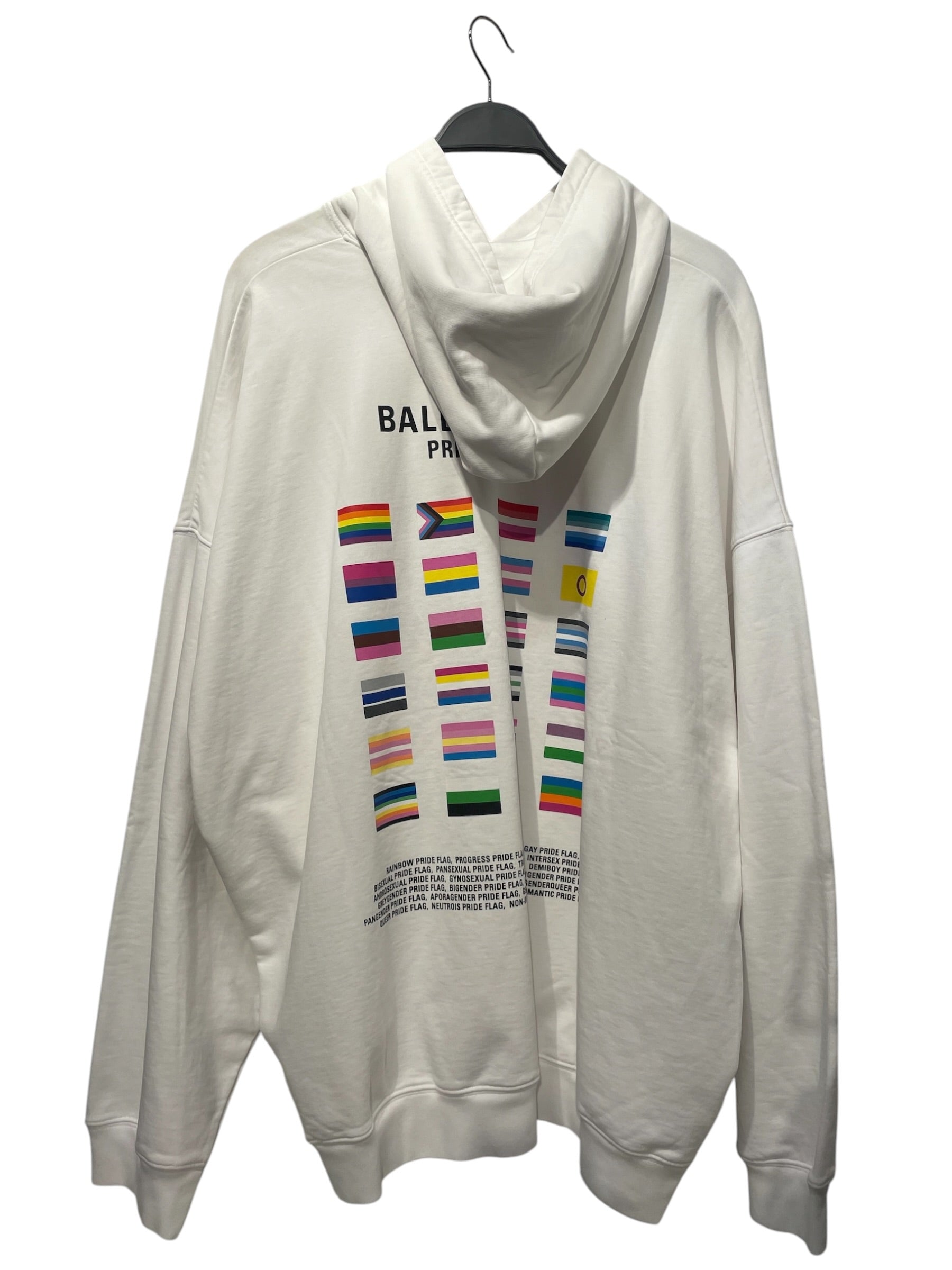 BALENCIAGA/Hoodie/L/Cotton/WHT/2022 BOY/GIRL PRIDE view 2