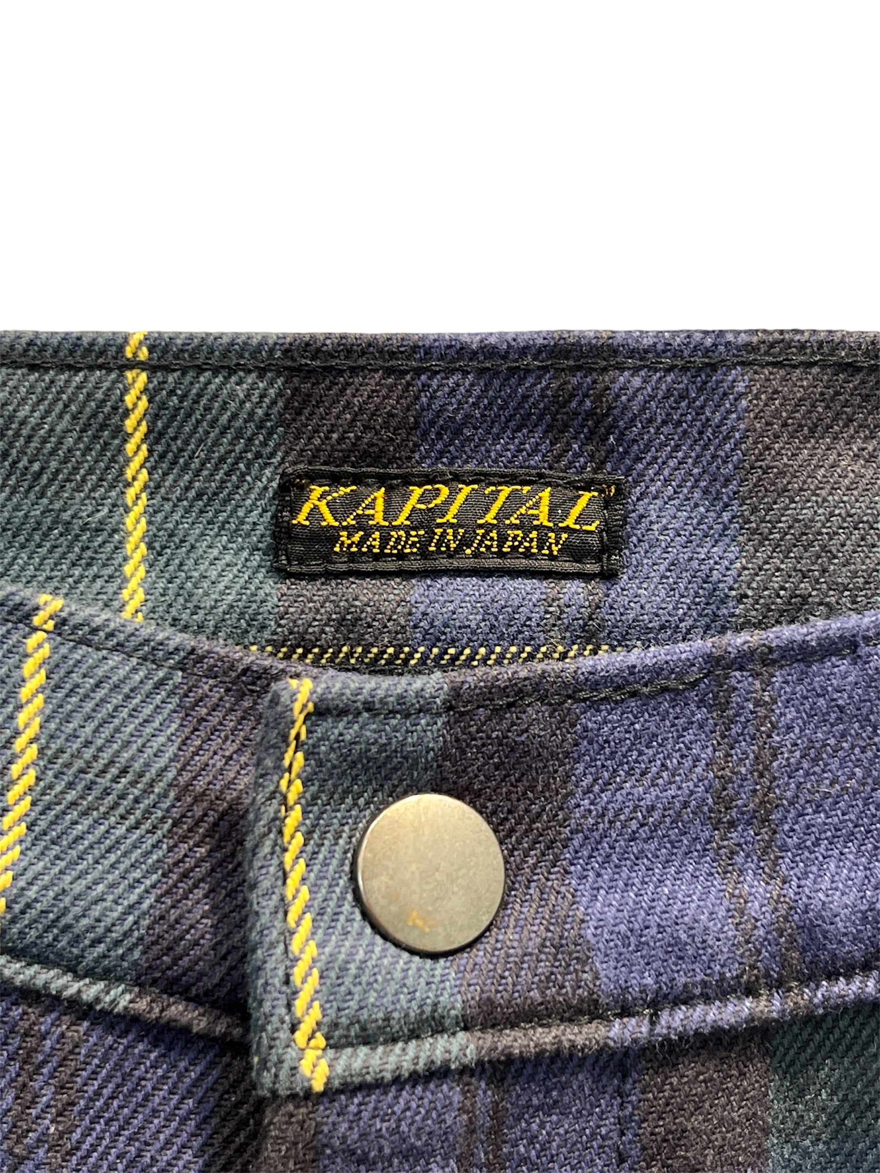 KAPITAL/Pants/S/Cotton/GRN/Plaid/SLVR ON POCKETS view 3