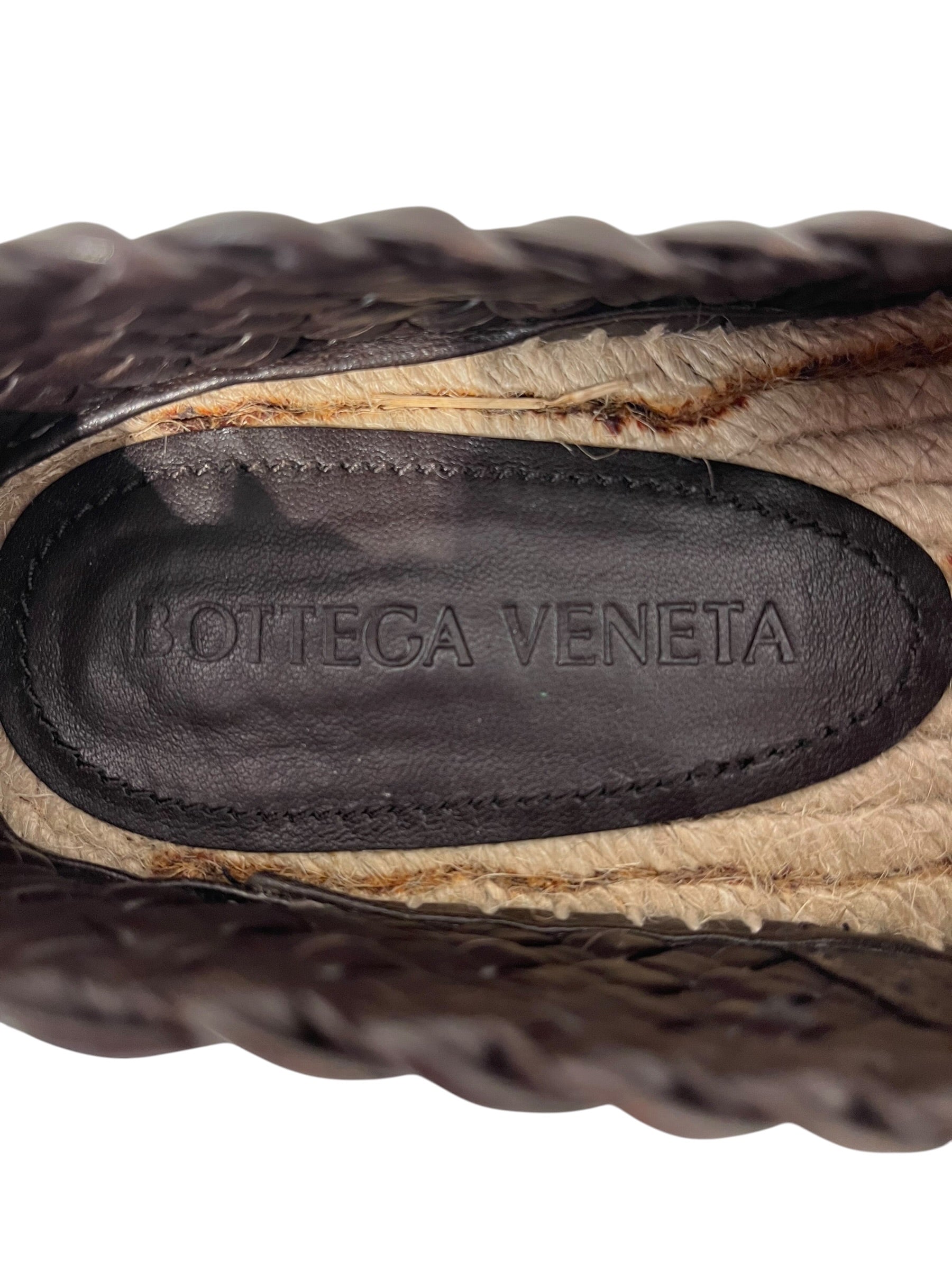 BOTTEGA VENETA/Low-Sneakers/EU 37/Leather/BRW/espadrill pointed toe weave view 3