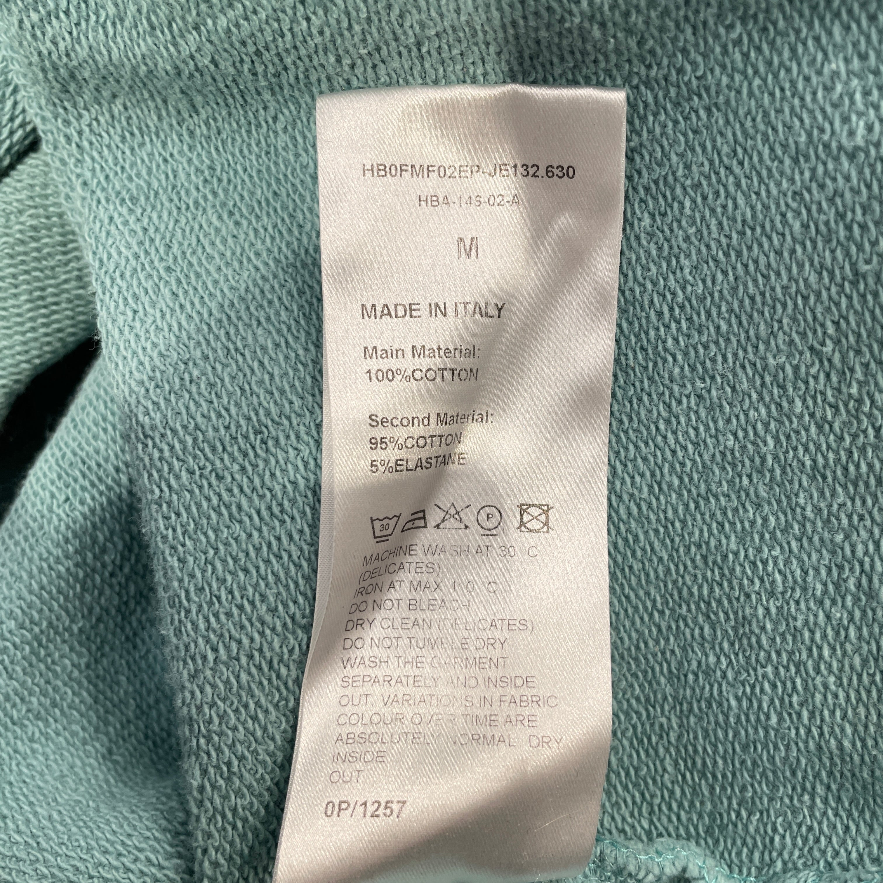 HOOD BY AIR./Hoodie/M/Cotton/BLU/TEAL AWOL VETERAN HOODIE view 3