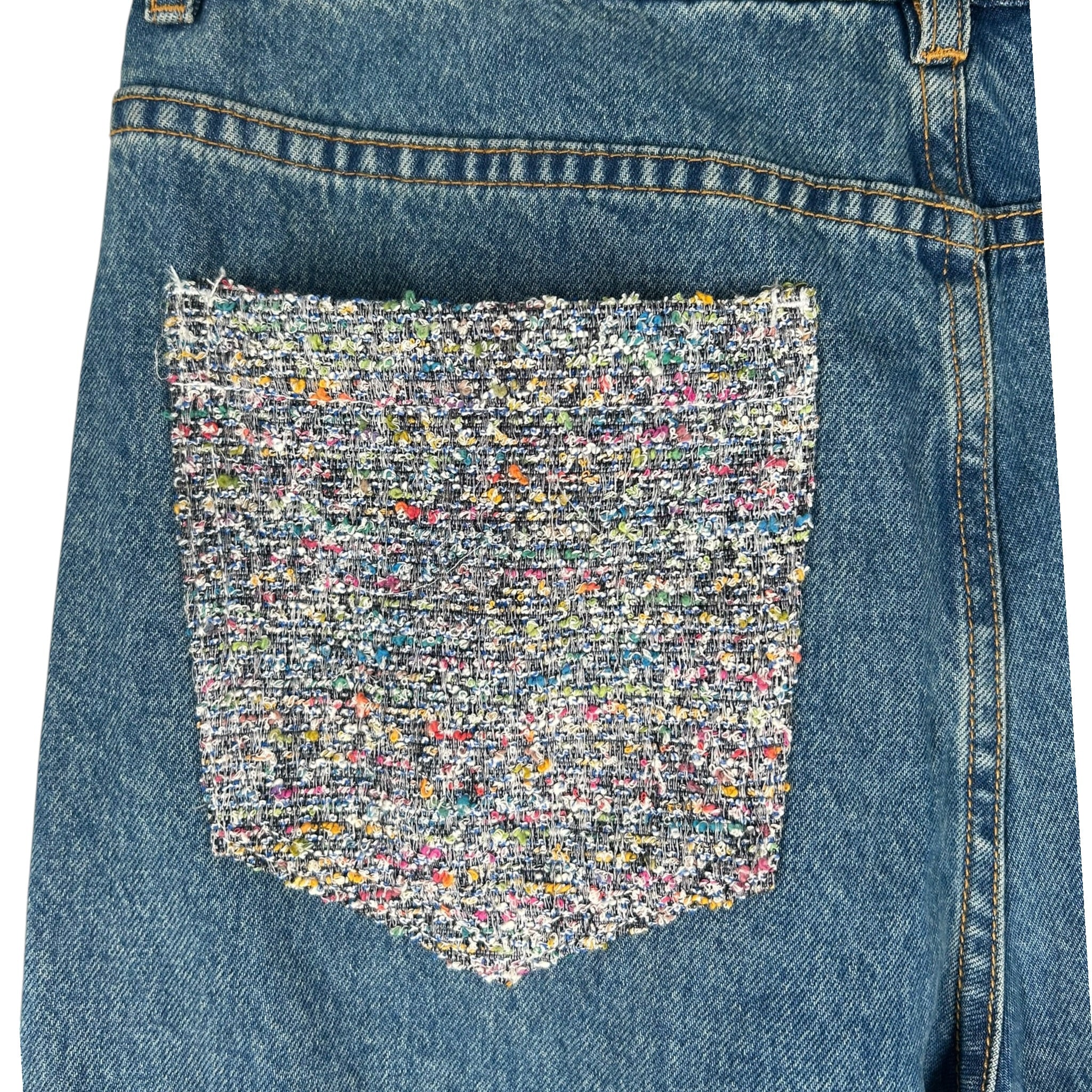 Birth Of Royal Child/Straight Pants/M/Cotton/BLU/CHANEL PATTERN ON THE PPOCKET view 5