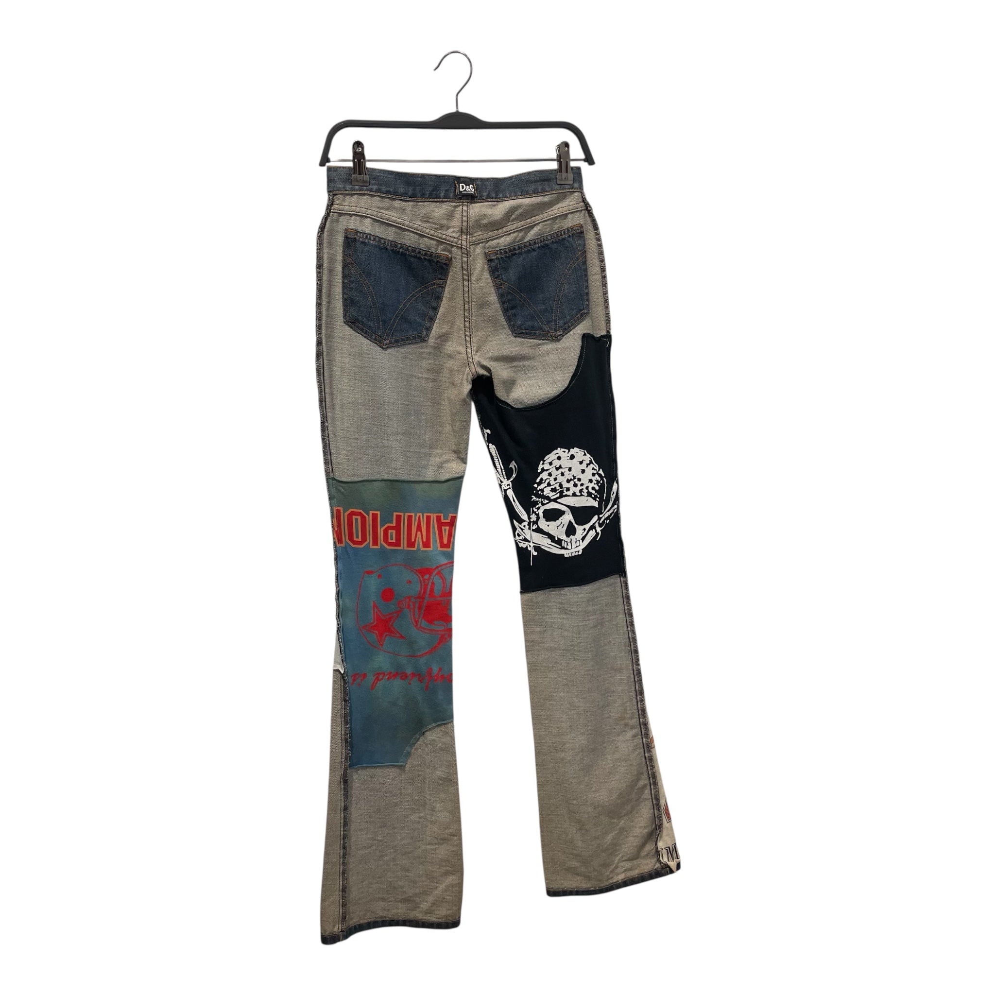 D&G/Bootcut Pants/Graphic/Denim/BLU/PANTHER LOGO + SKULL CUT SHIRT view 2