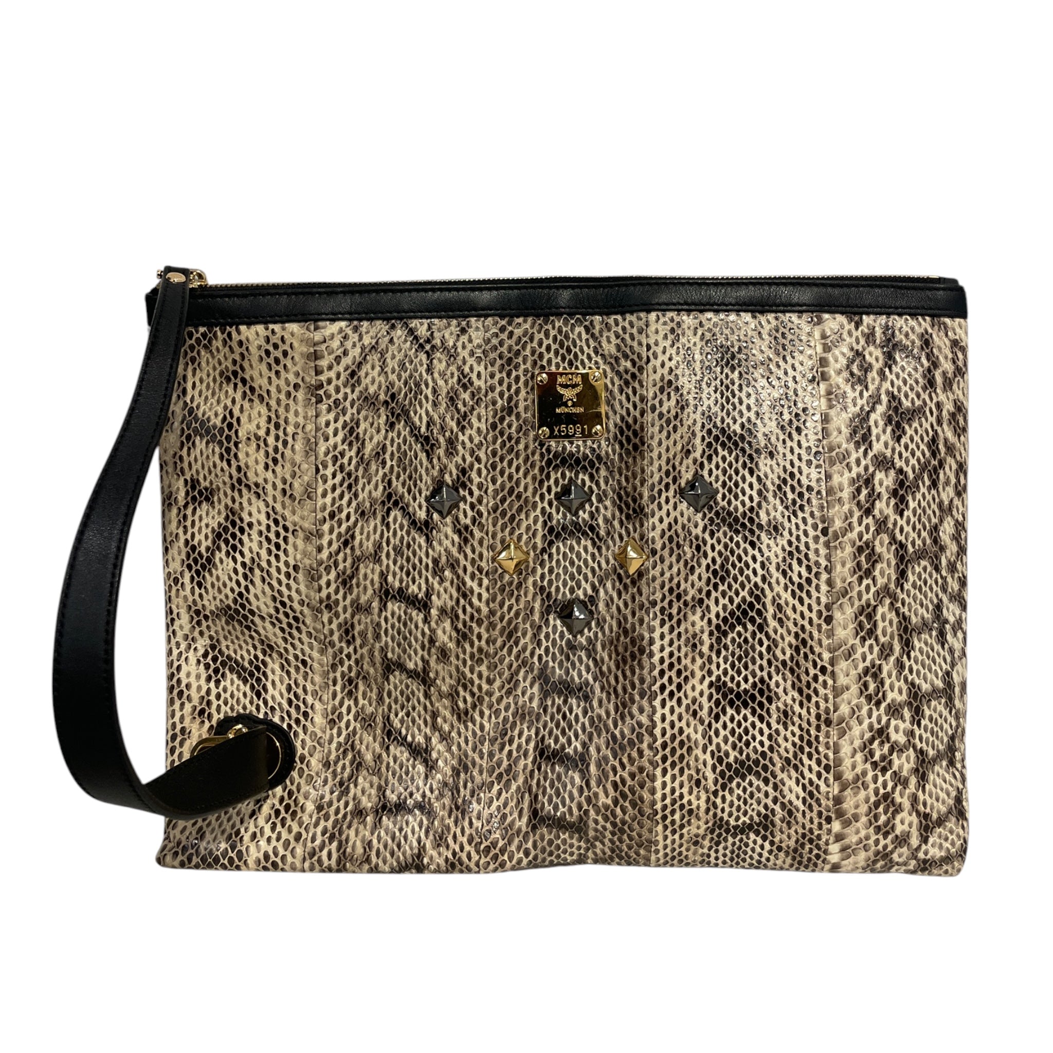 MCM/Cross Body Bag/Animal Pattern/Leather/CRM/Snake Print view 1