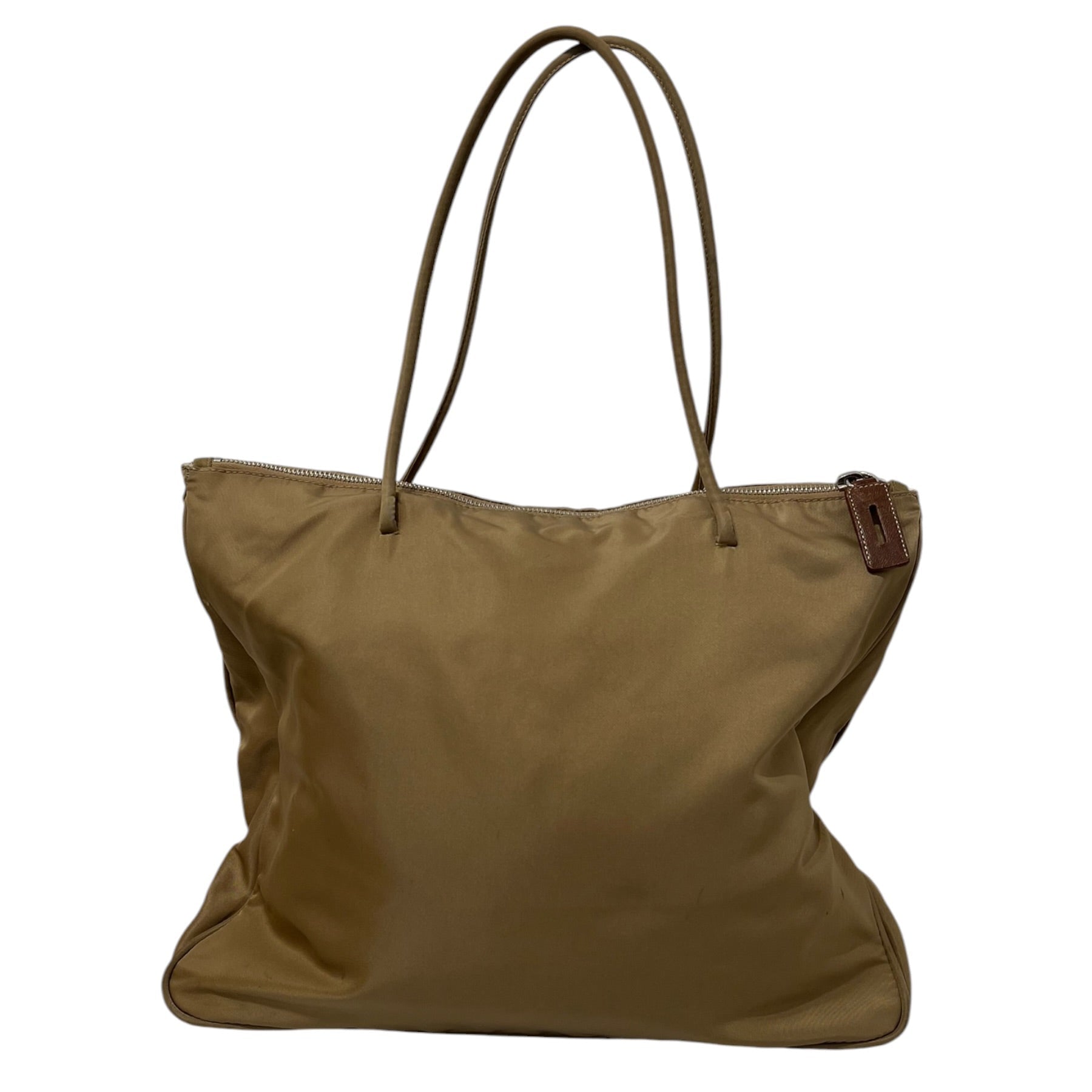PRADA/Tote Bag/Nylon/BEG/ZIPPER LOCK view 2