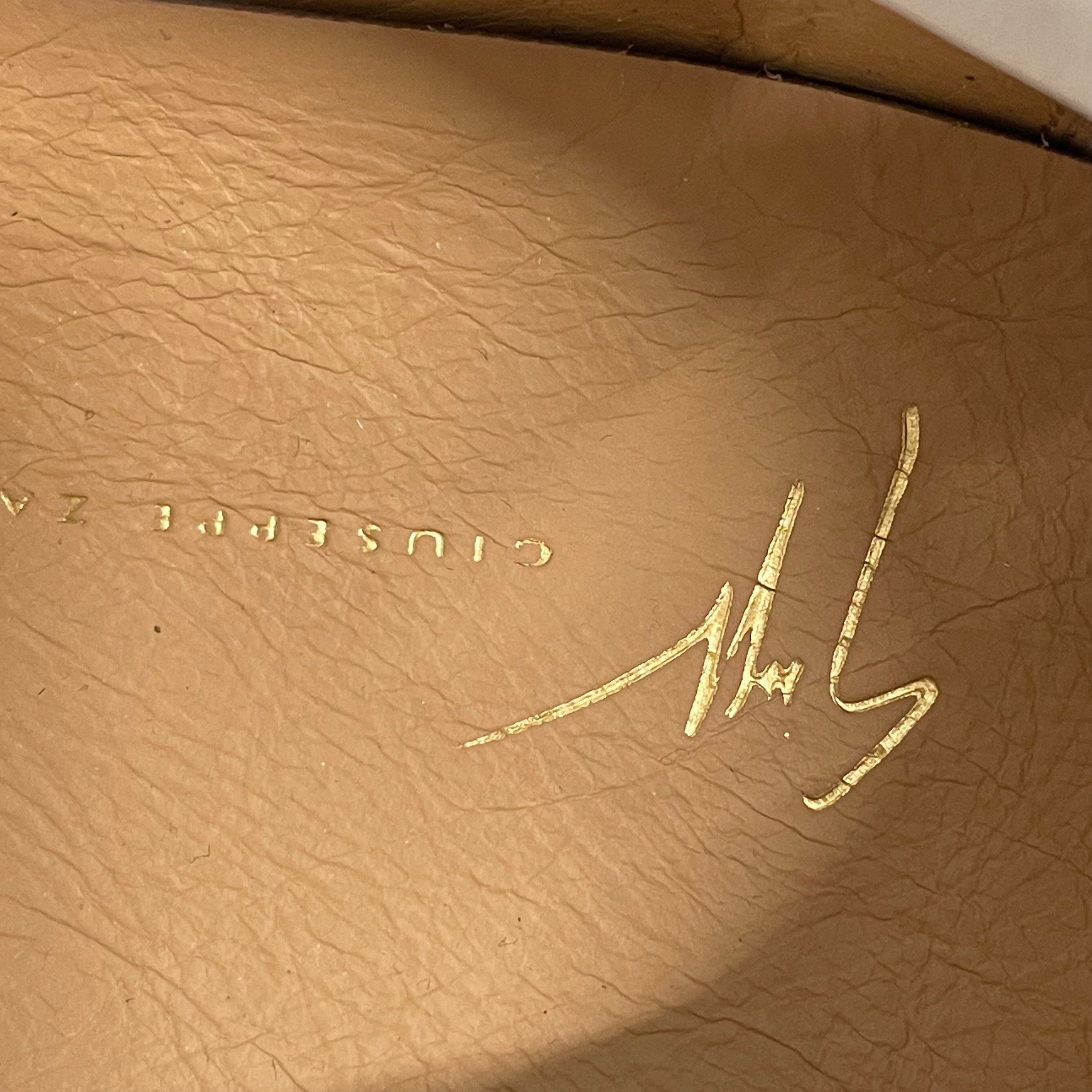 Giuseppe Zanotti/Low-Sneakers/EU 43/Leather/WHT/gold plate gold zippers view 3