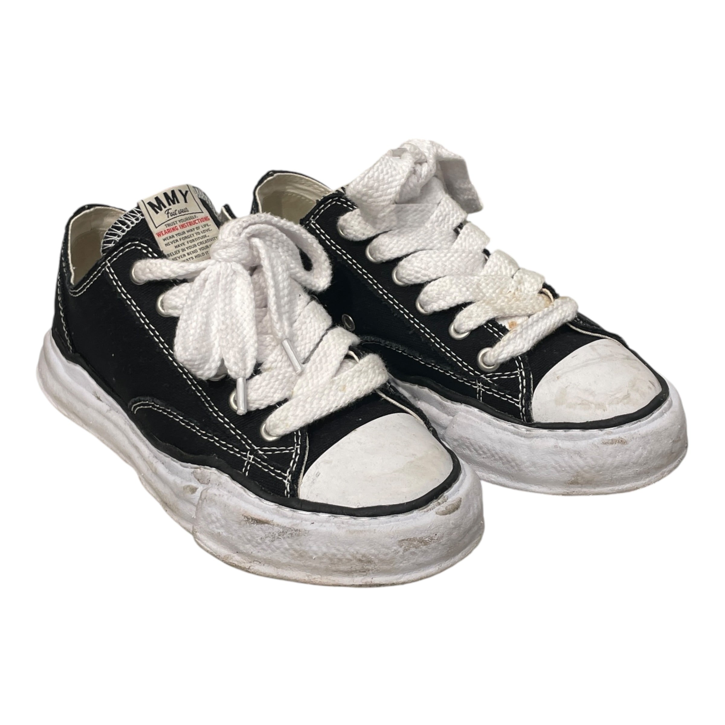 MAISON MIHARA YASUHIRO/Low-Sneakers/EU 41/Cotton/BLK/PETERSON LOW STAIN LEFT LACES view 1