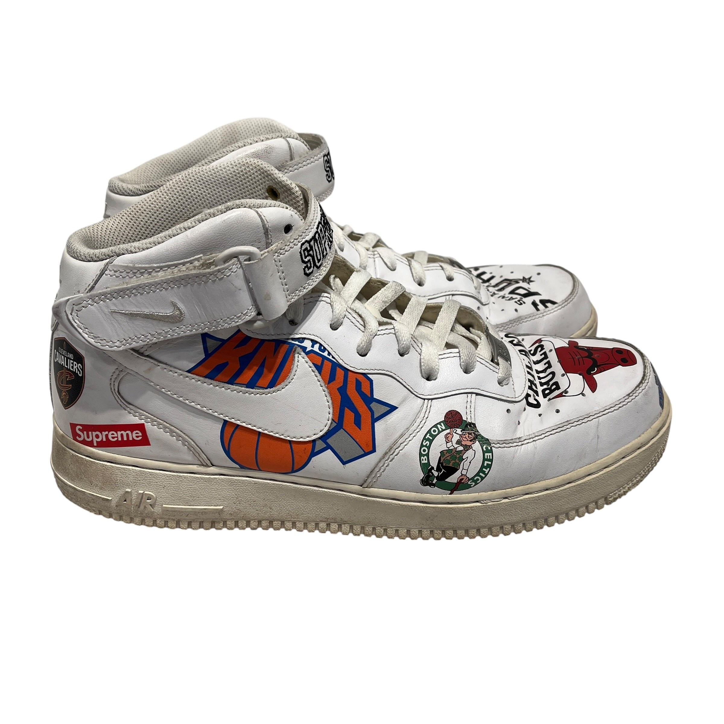 NIKE/Supreme/NBA/Hi-Sneakers/US 11.5/Leather/WHT/air force 1 nba teams view 19