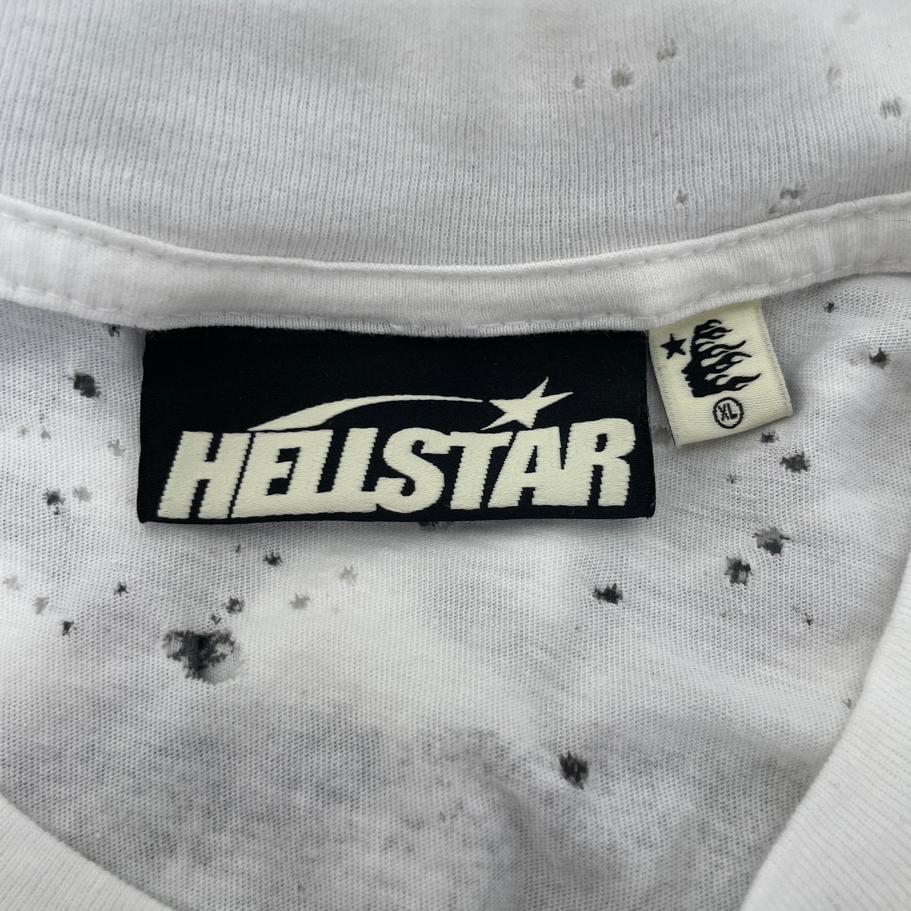 HELLSTAR/T-Shirt/XL/Cotton/WHT/NO GUTS NO GLORY view 3