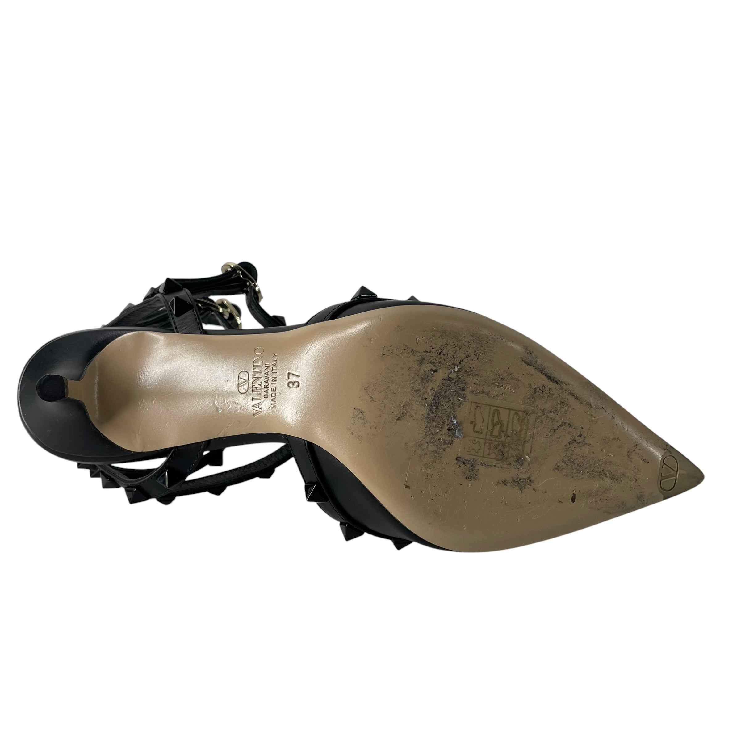 VALENTINO/Heels/EU 37/Leather/BLK/rockstud view 5
