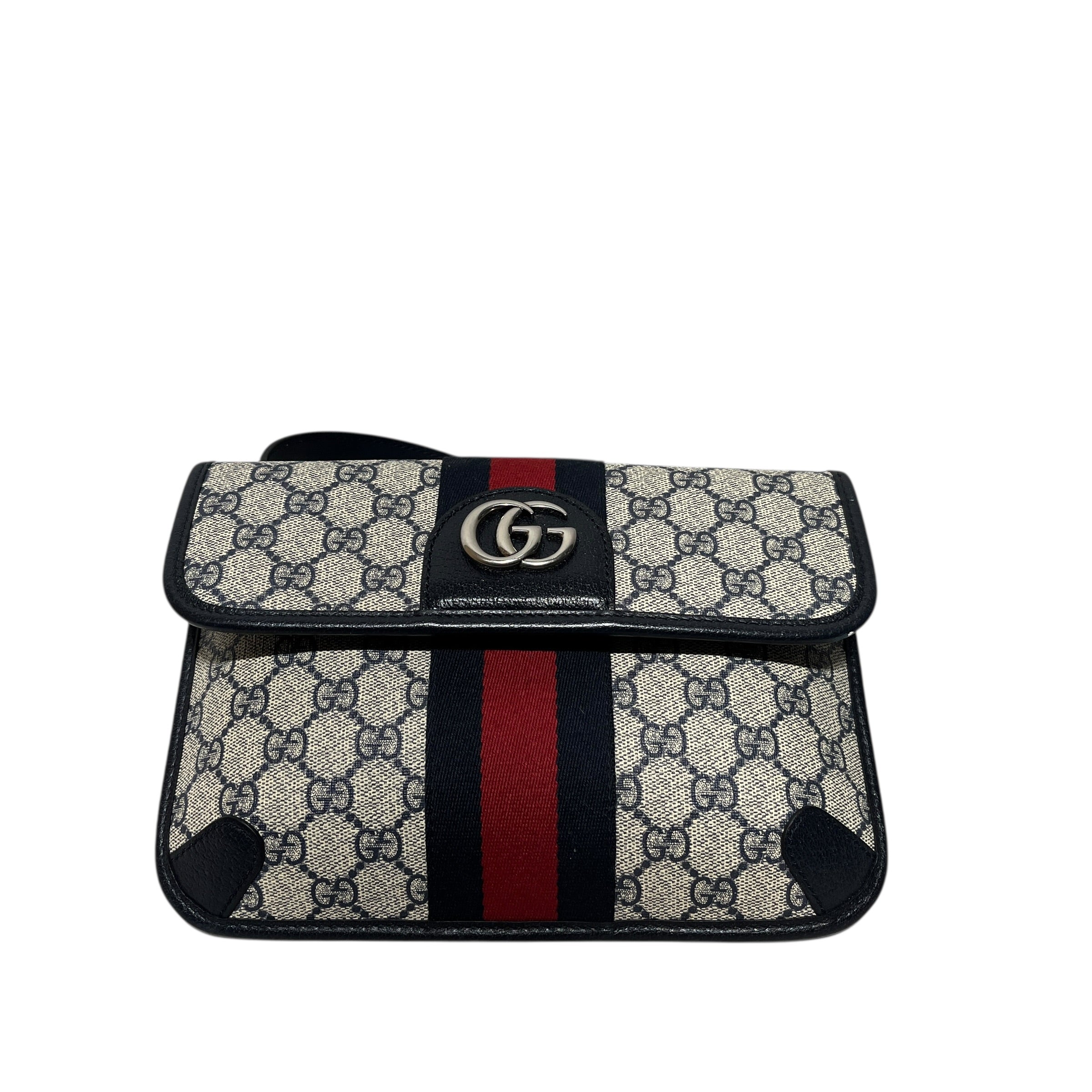 GUCCI/Fanny Pack/Leather/NVY/GG SUPREME OPHIDIA view 1