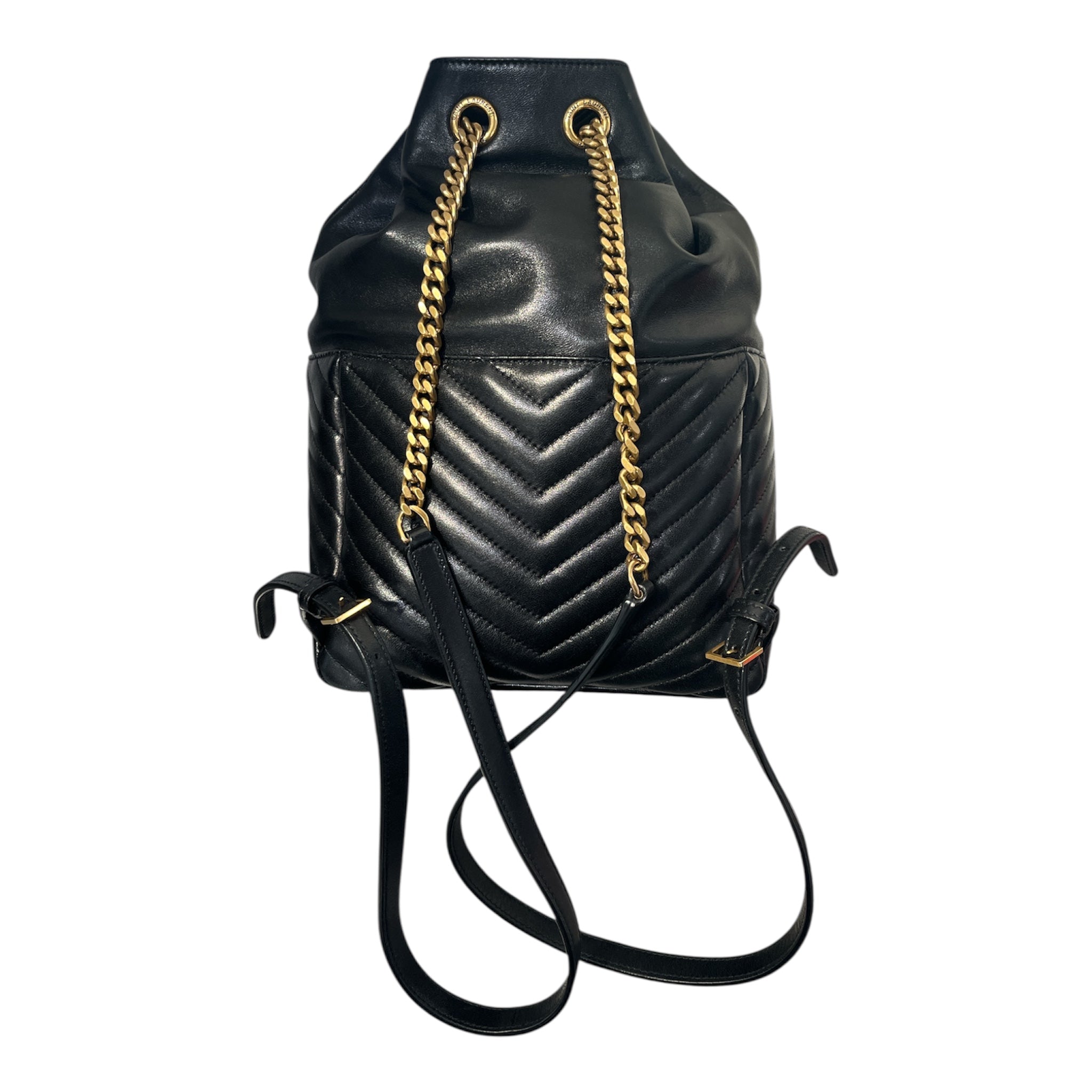 SAINT LAURENT/Backpack/Leather/BLK/JOE view 2