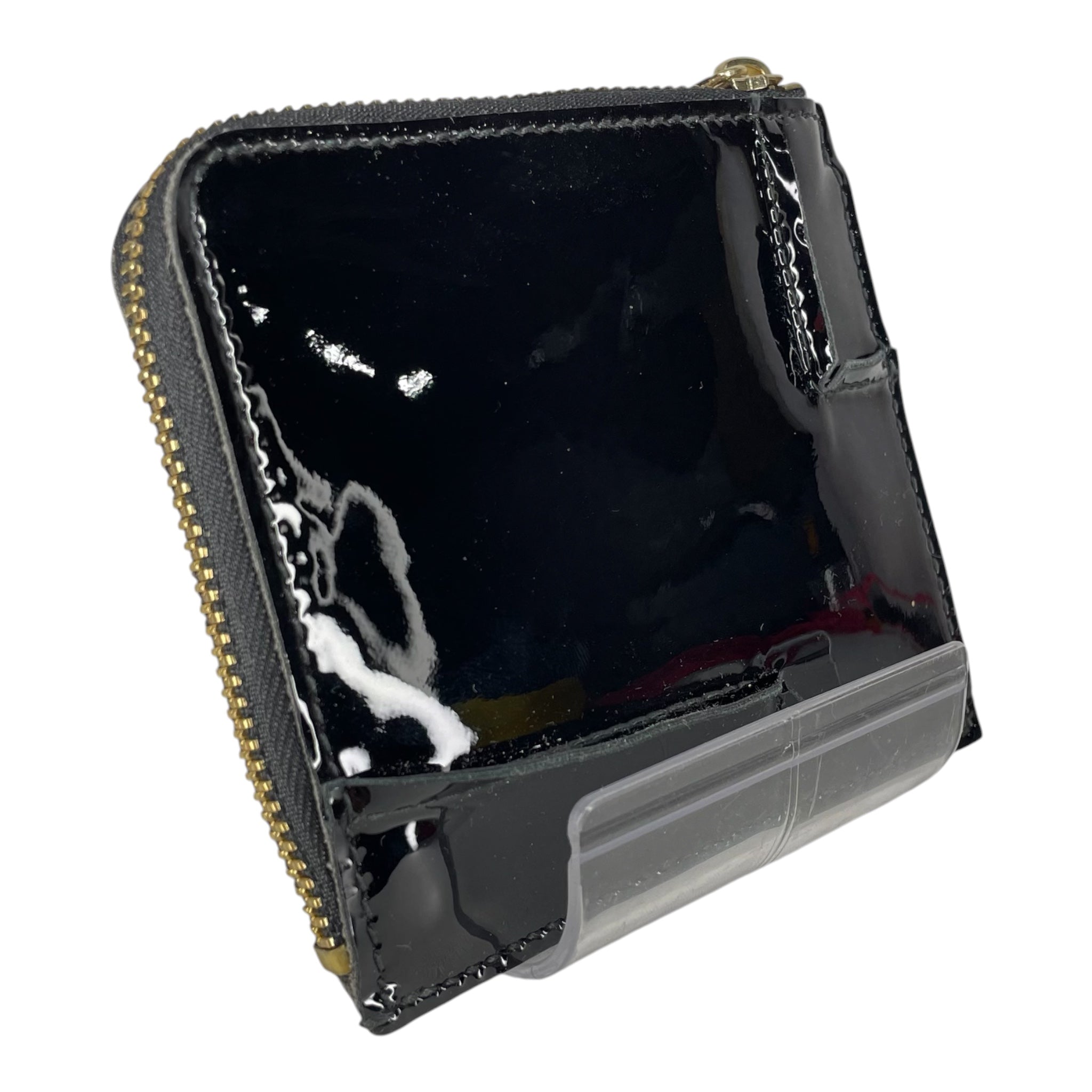 COMME des GARCONS/Coin Wallet/Leather/BLK/PATENT PATCHWORK BNWT view 1
