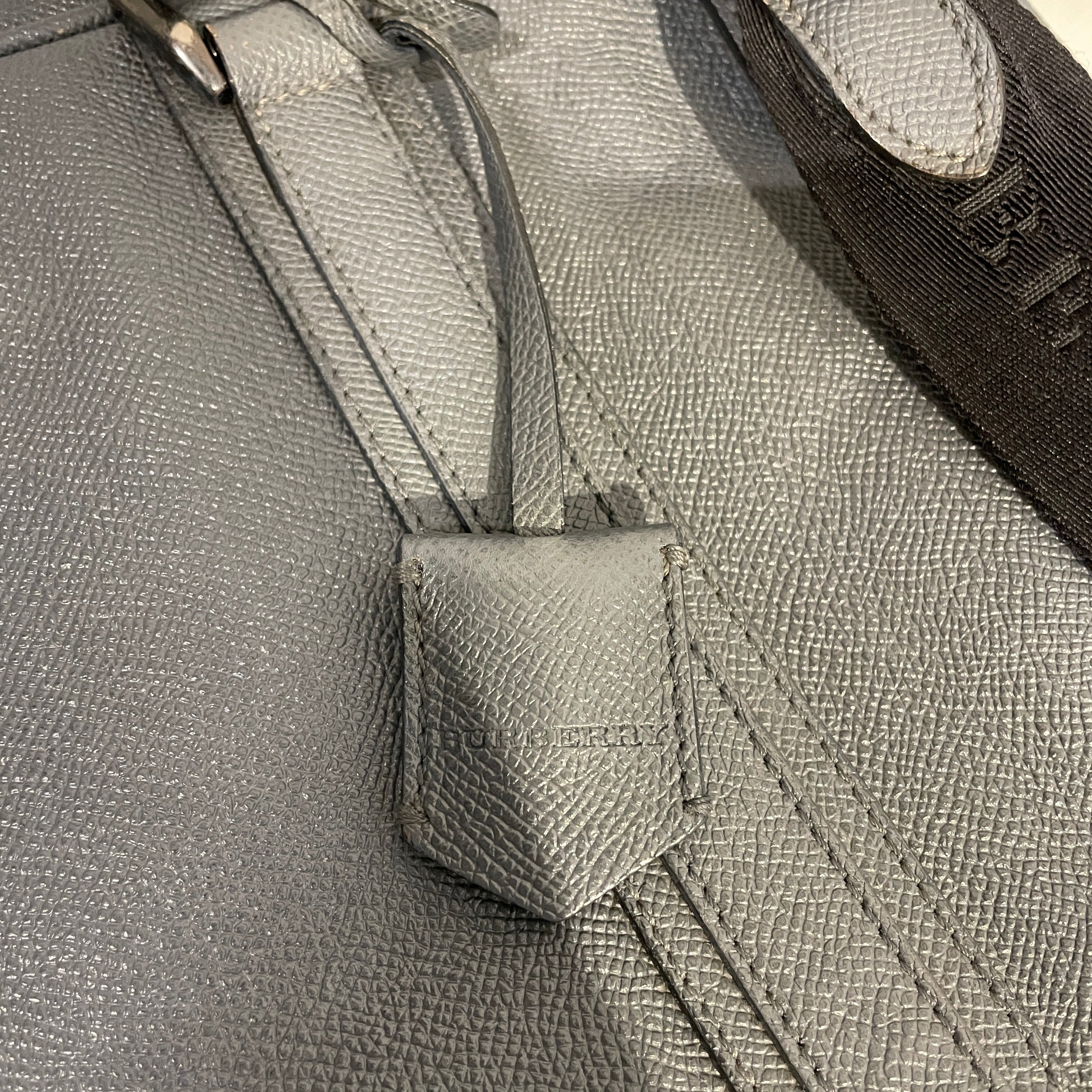 BURBERRY/Briefcase/Leather/GRY/WK6T8MB view 4