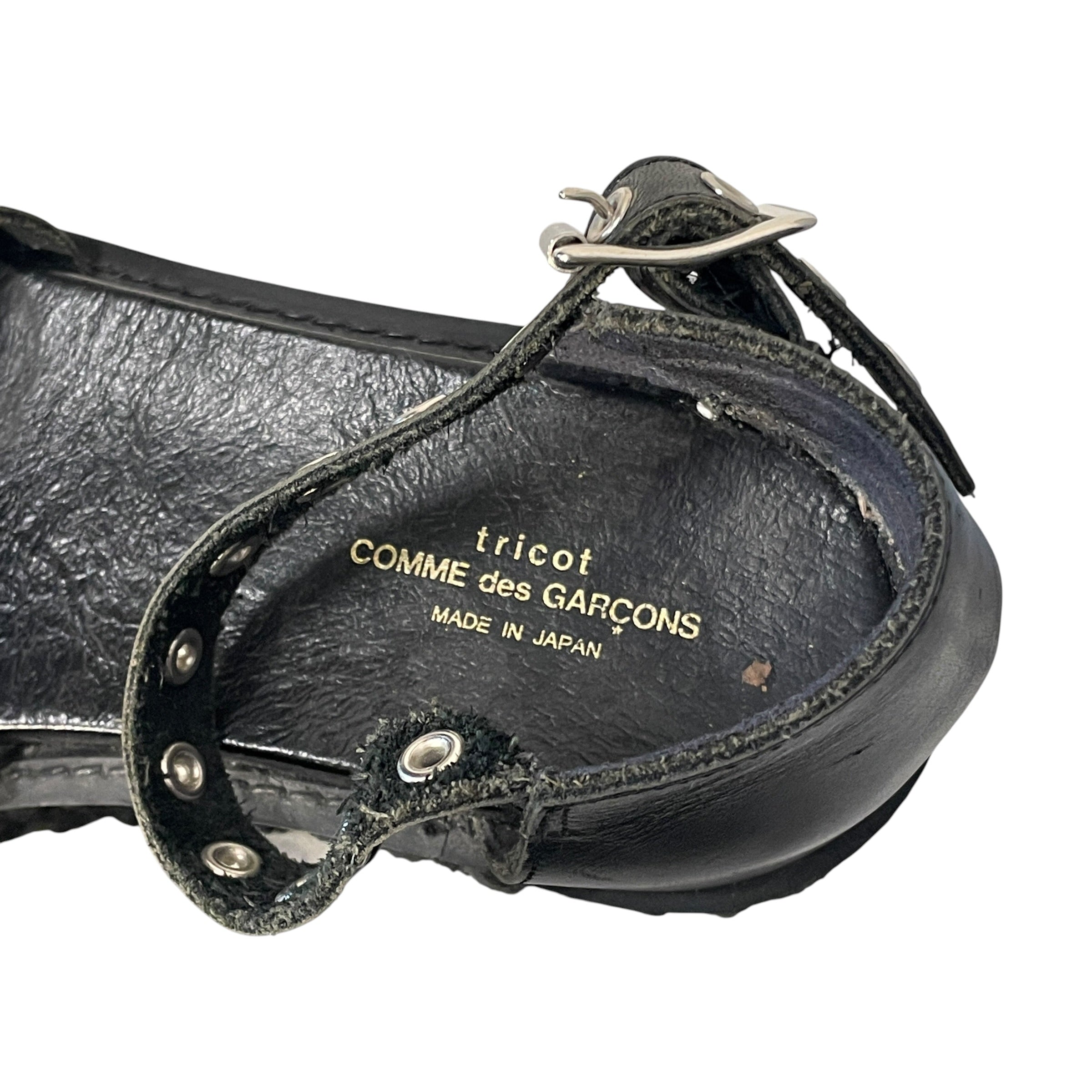 tricot COMME des GARCONS/Sandals/US 8/Leather/BLK/STRAP PLATFORM SANDAL view 2
