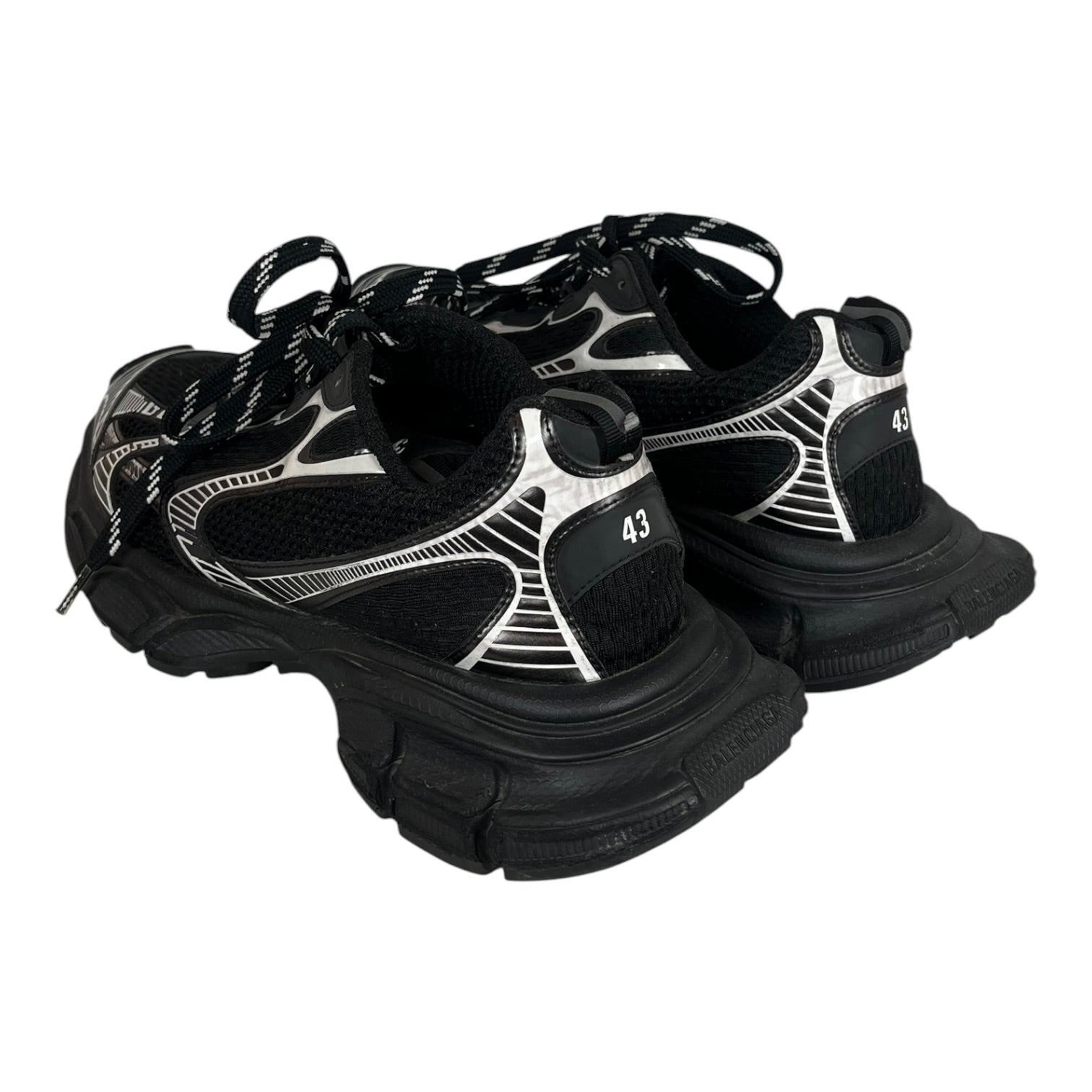 BALENCIAGA/Low-Sneakers/EU 43/Cotton/BLK/3XL Sneaker Black/White view 2