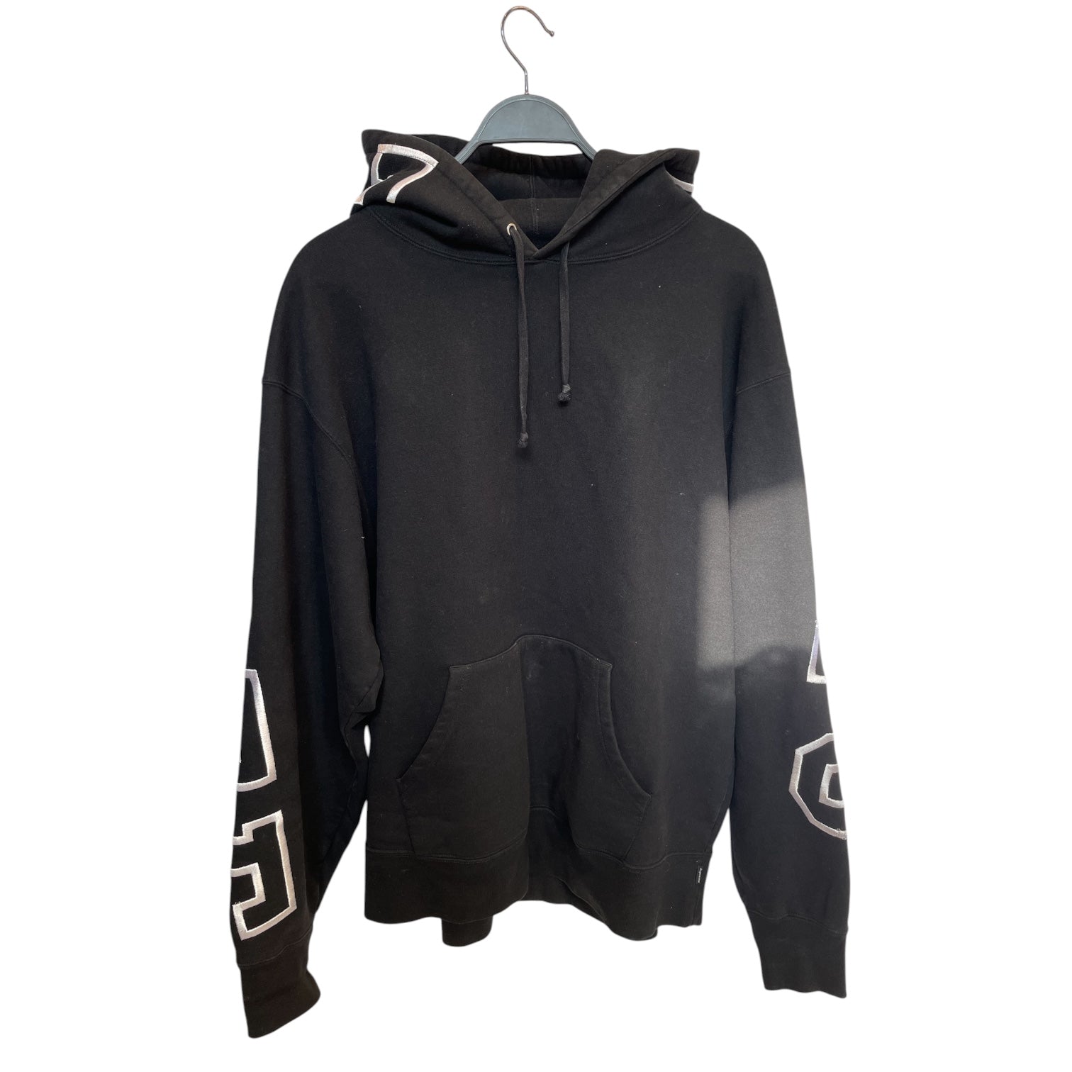 Supreme/Hoodie/L/Cotton/BLK/EMBROIDERED HOODIE view 1
