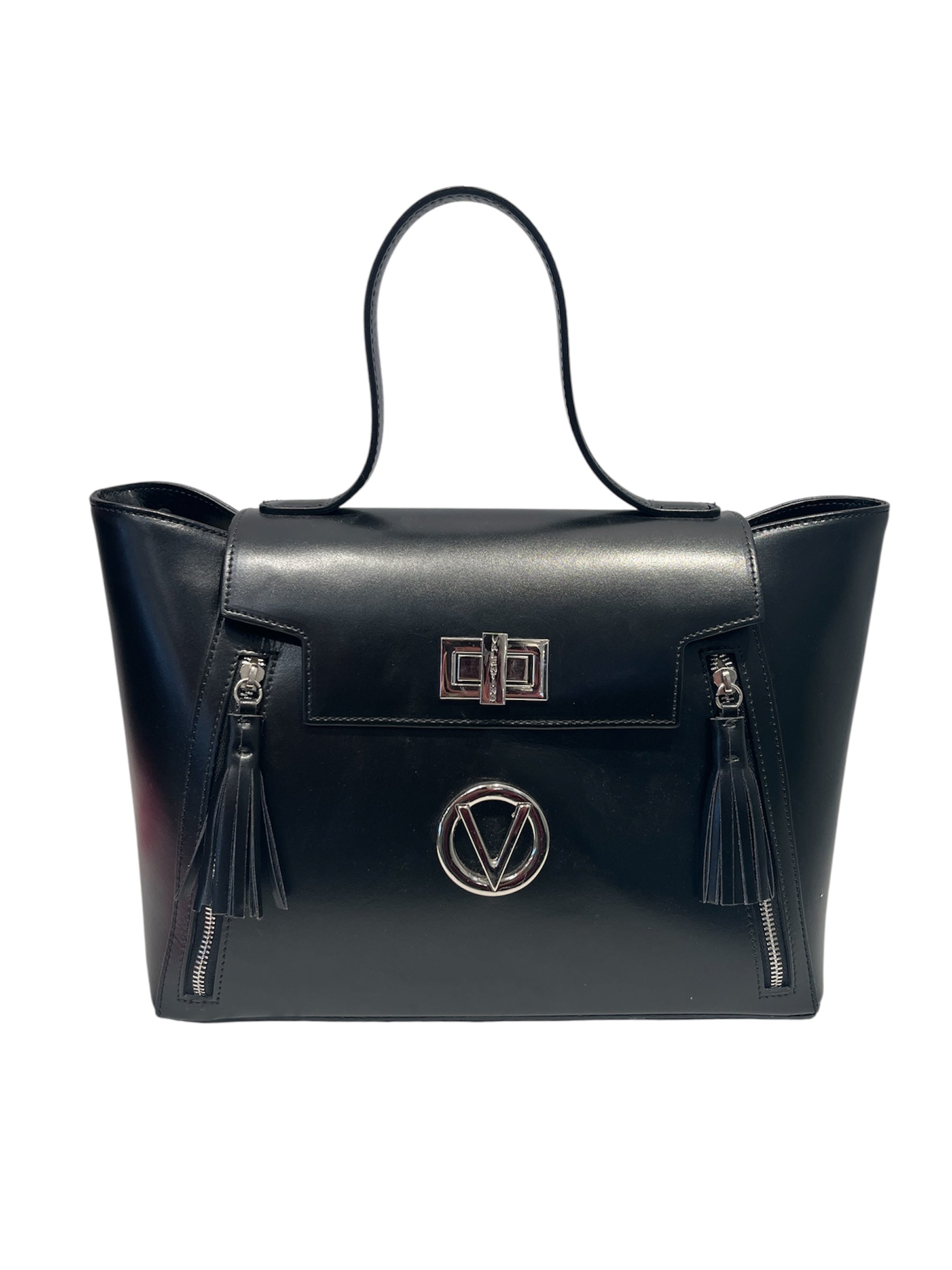 MARIO VALENTINO/Bag/Leather/BLK/CLASSIC LEATHER TOTE view 1