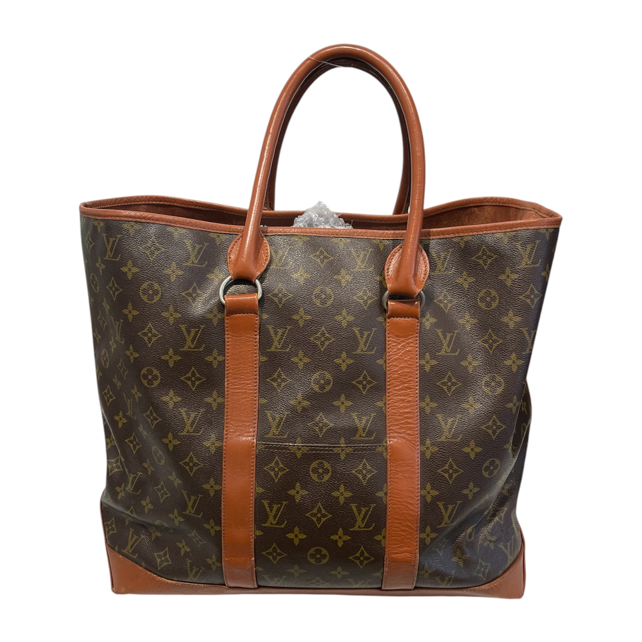 LOUIS VUITTON/Tote Bag/Monogram/Leather/BRW/Sac weekend PM/gold hardware view 1