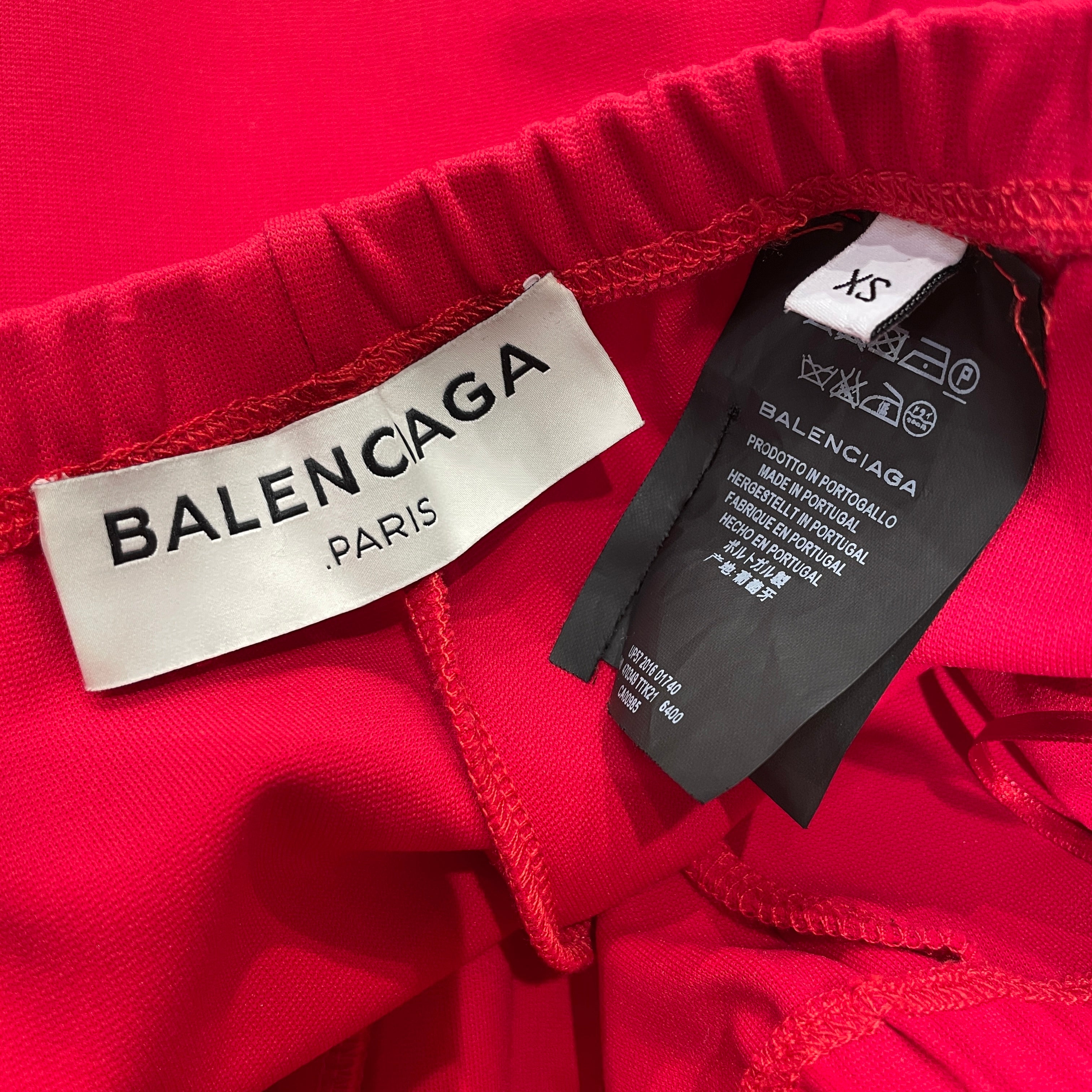 BALENCIAGA/Skinny Pants/XS/Polyester/RED/SKINNY JOGGERS view 3