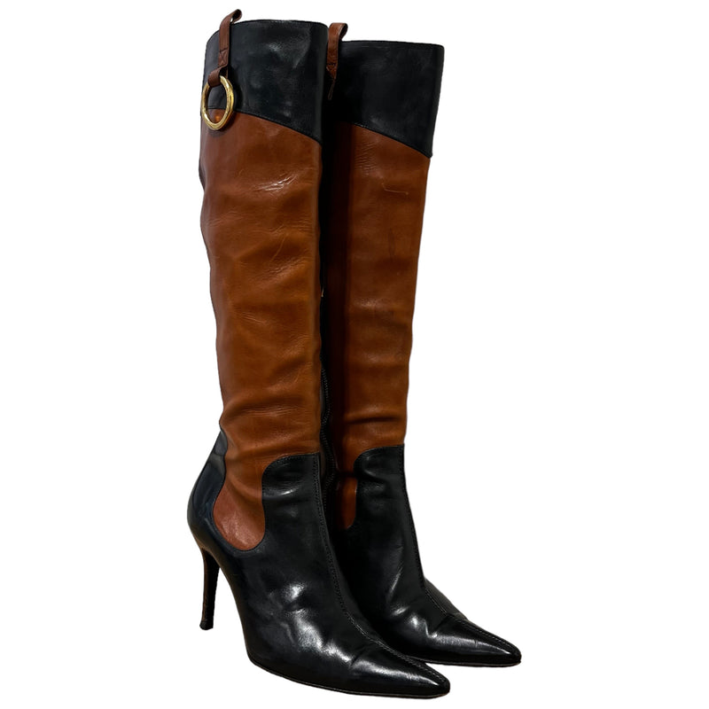 DOLCE&GABBANA/Long Boots/EU 38.5/Leather/BRW/