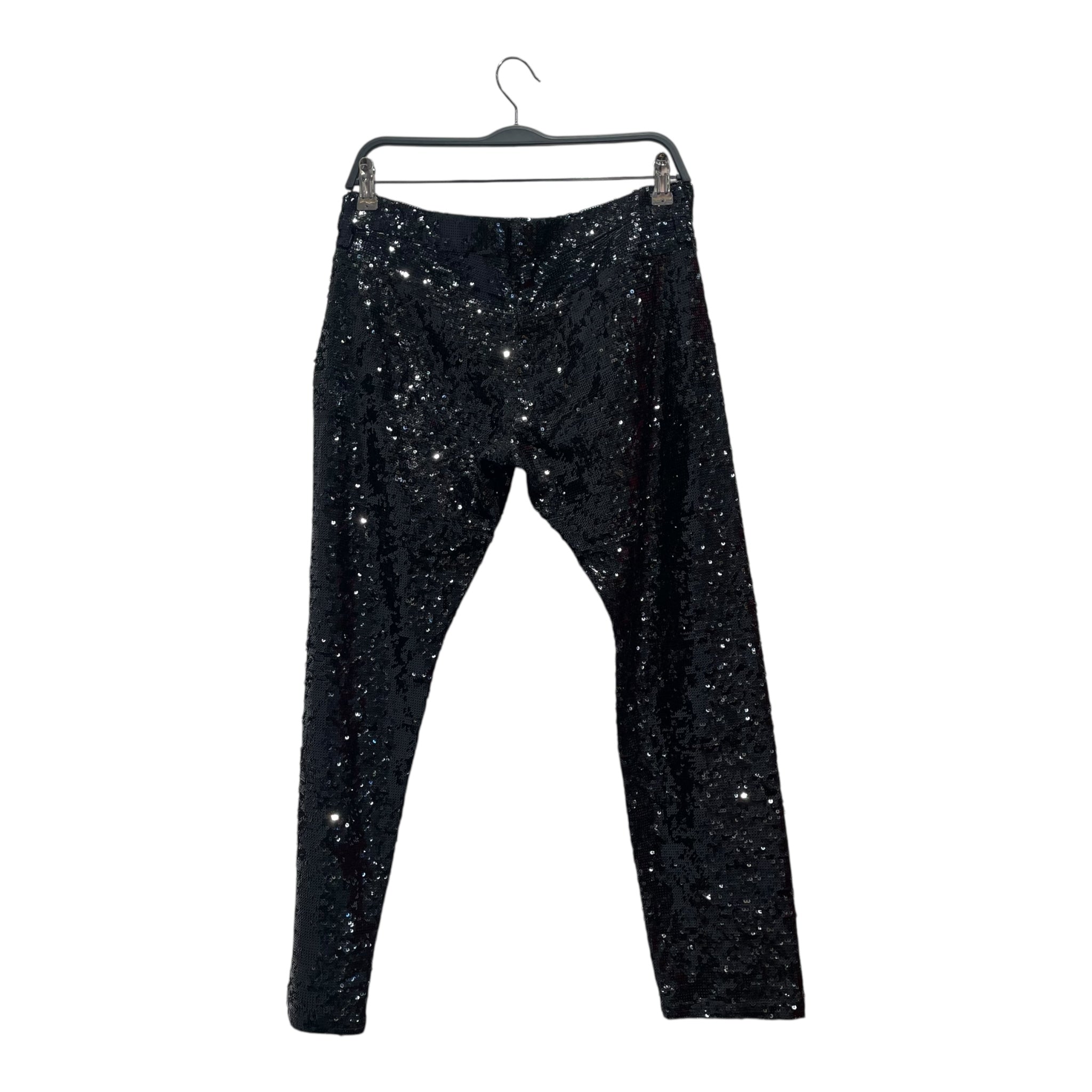 JUNYA WATANABE COMME des GARCONS/Straight Pants/M/Glitter/BLK/Sequin Pants view 2