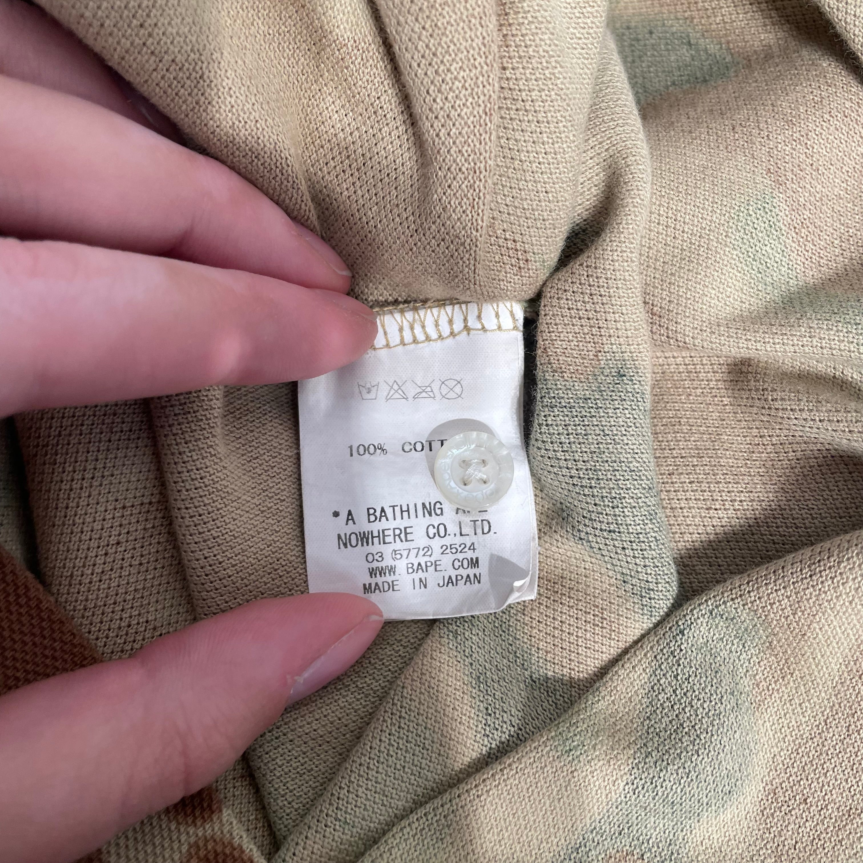 A BATHING APE/T-Shirt/L/Cotton/GRN/Camouflage/POLO SHIRT view 5
