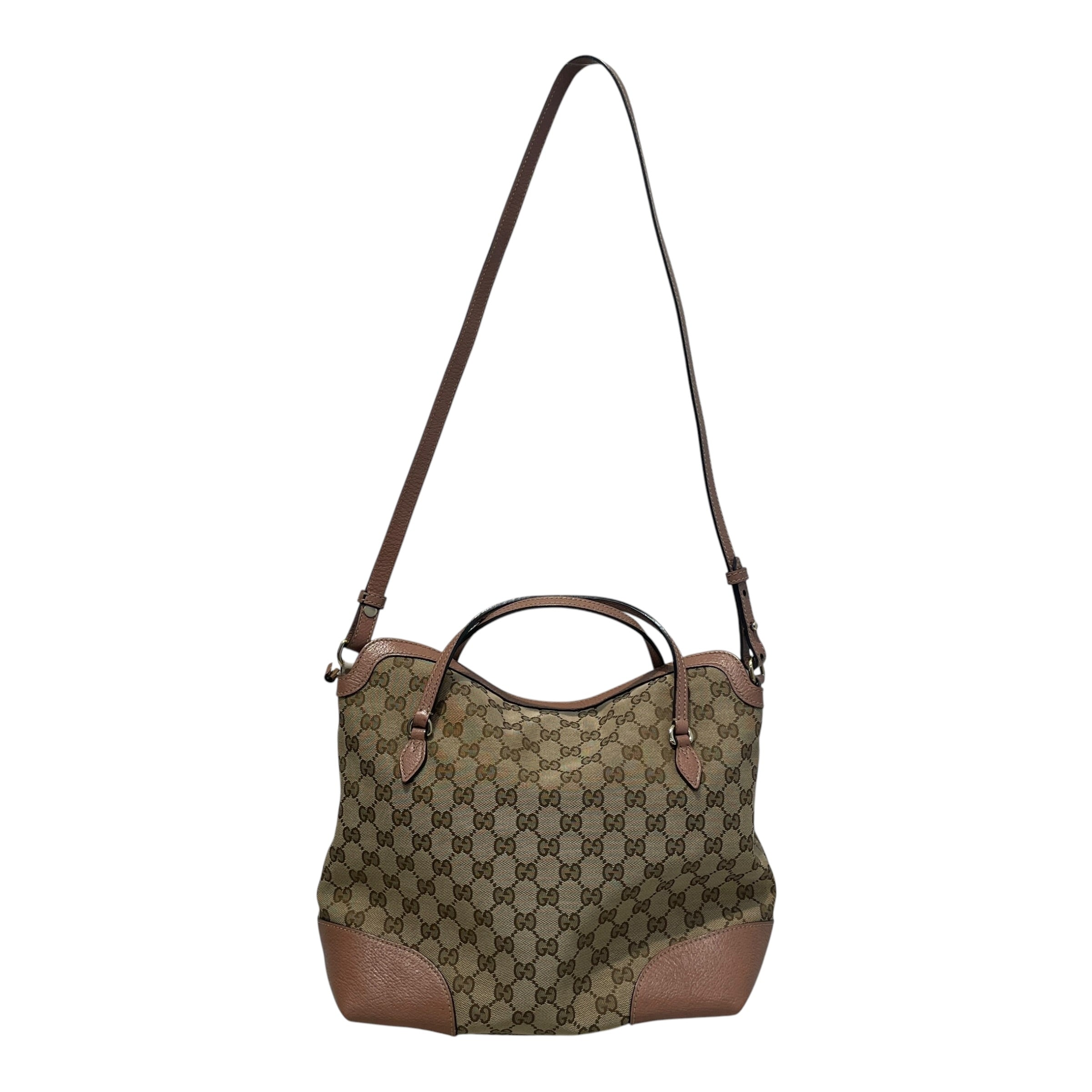 GUCCI/Hand Bag/Monogram/Leather/BEG/GG Canvas Bree Medium Tote view 2