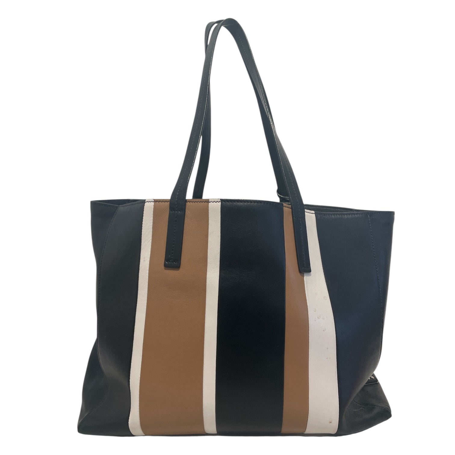 PRADA/Hand Bag/Stripe/Leather/BRW/Baiadera view 2