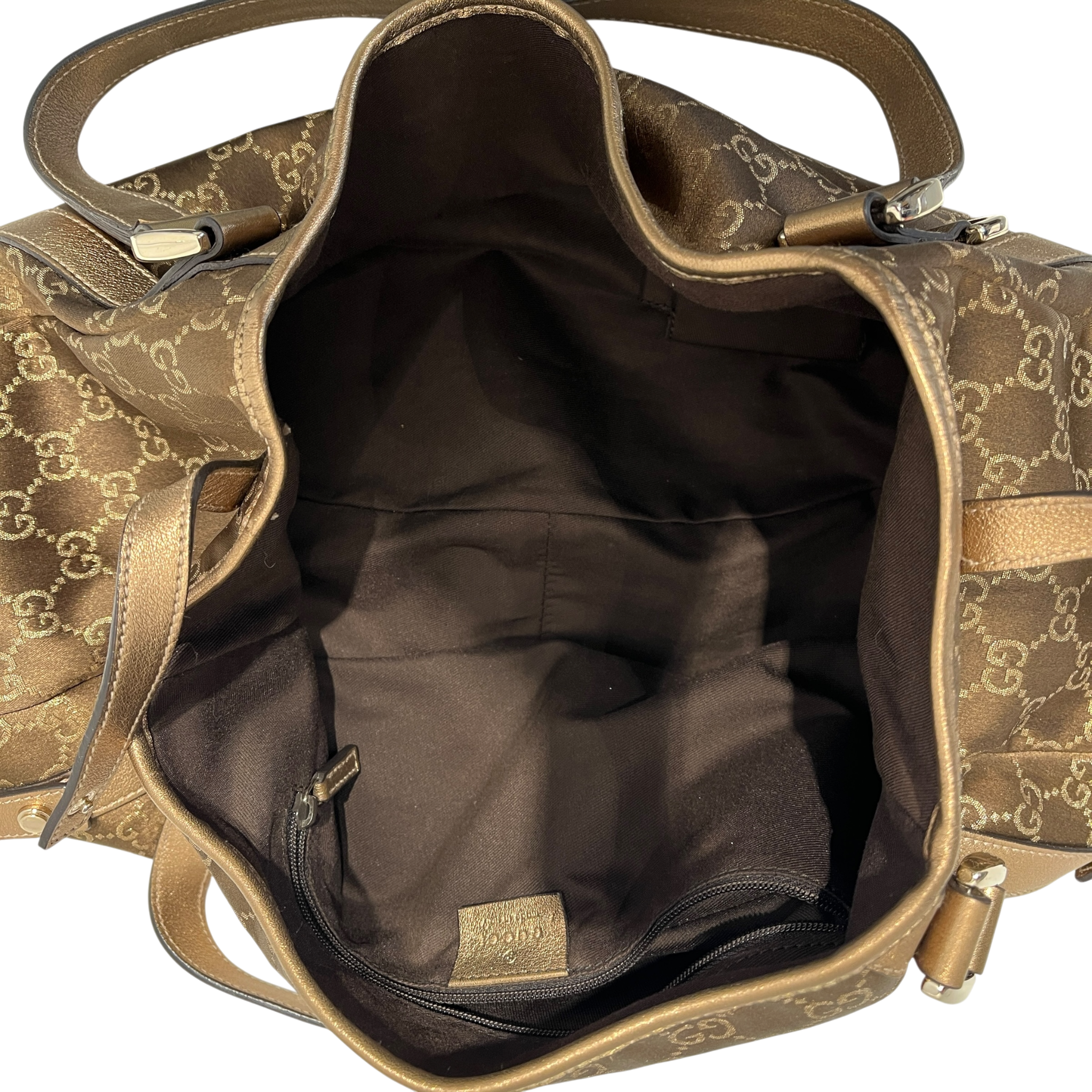 GUCCI/Hand Bag/Monogram/Cotton/BRW/GG MONOGRAM GOLD ABBEY view 4