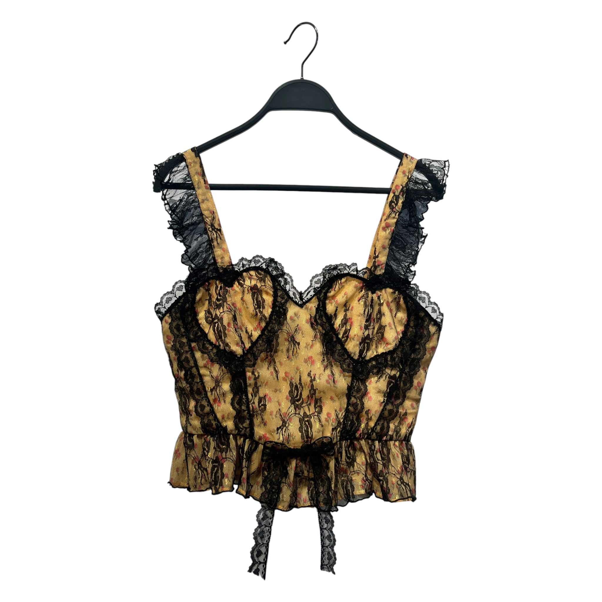 ANNA SUI/Heaven By Marc Jacobs/SL Blouse/S/Floral Pattern/Polyester/YEL/Tie Neck/ view 1