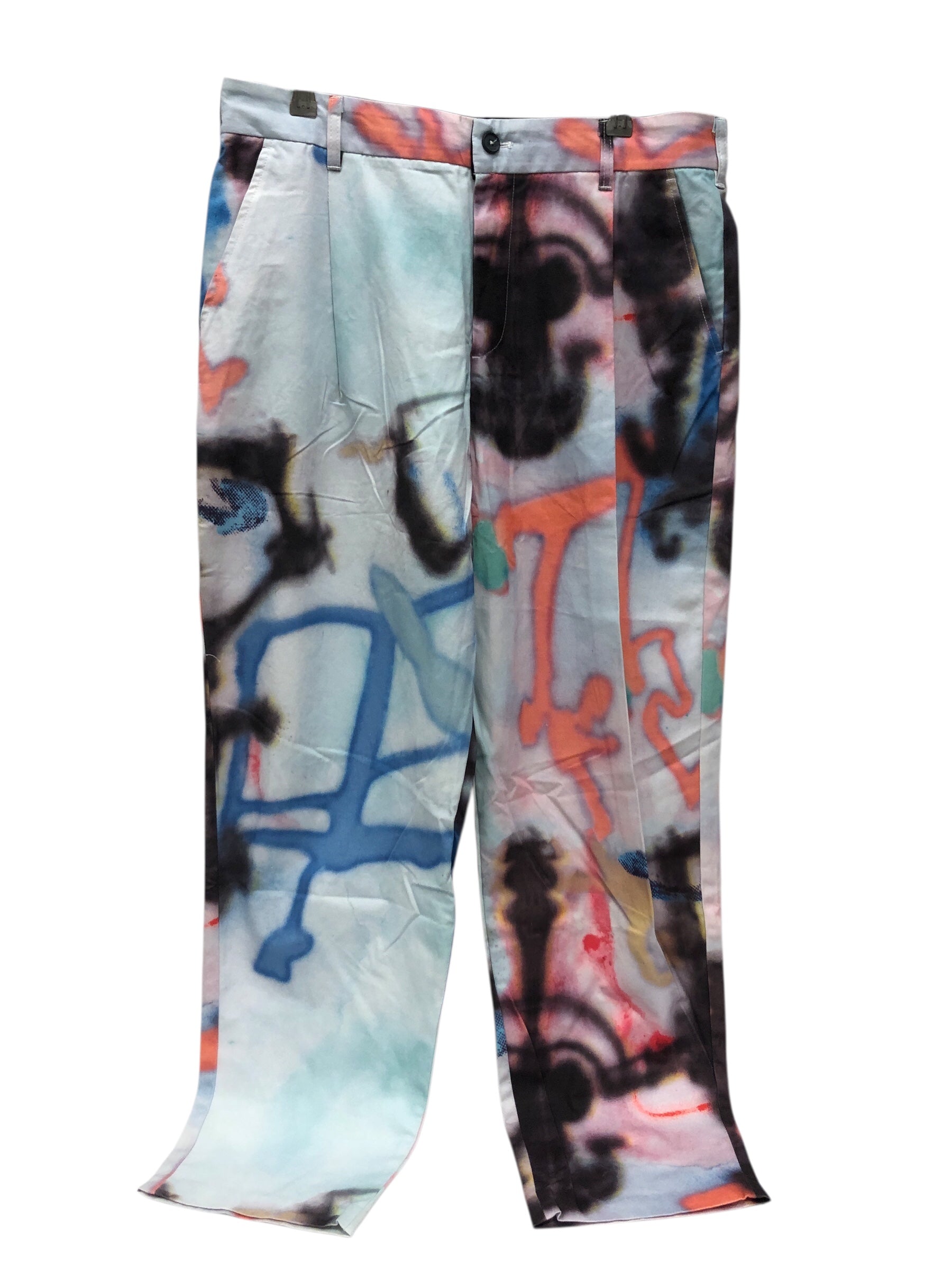 Brain Dead/Straight Pants/L/Polyester/MLT/All Over Print/Horfe pants view 1