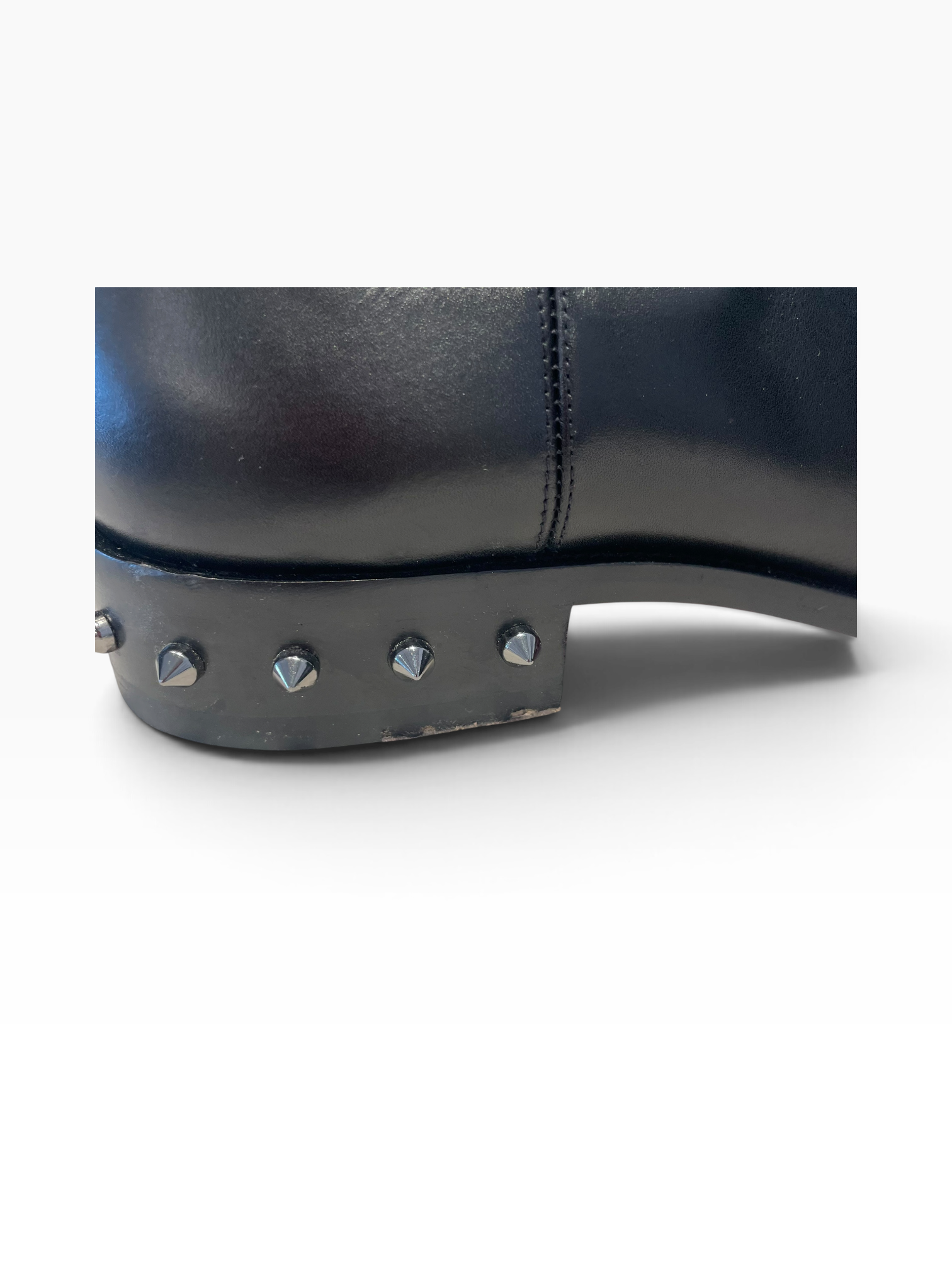 Christian Louboutin/Chelsea Boots/EU 42/Leather/BLK/Calf Leather Spiked Chelsea view 9