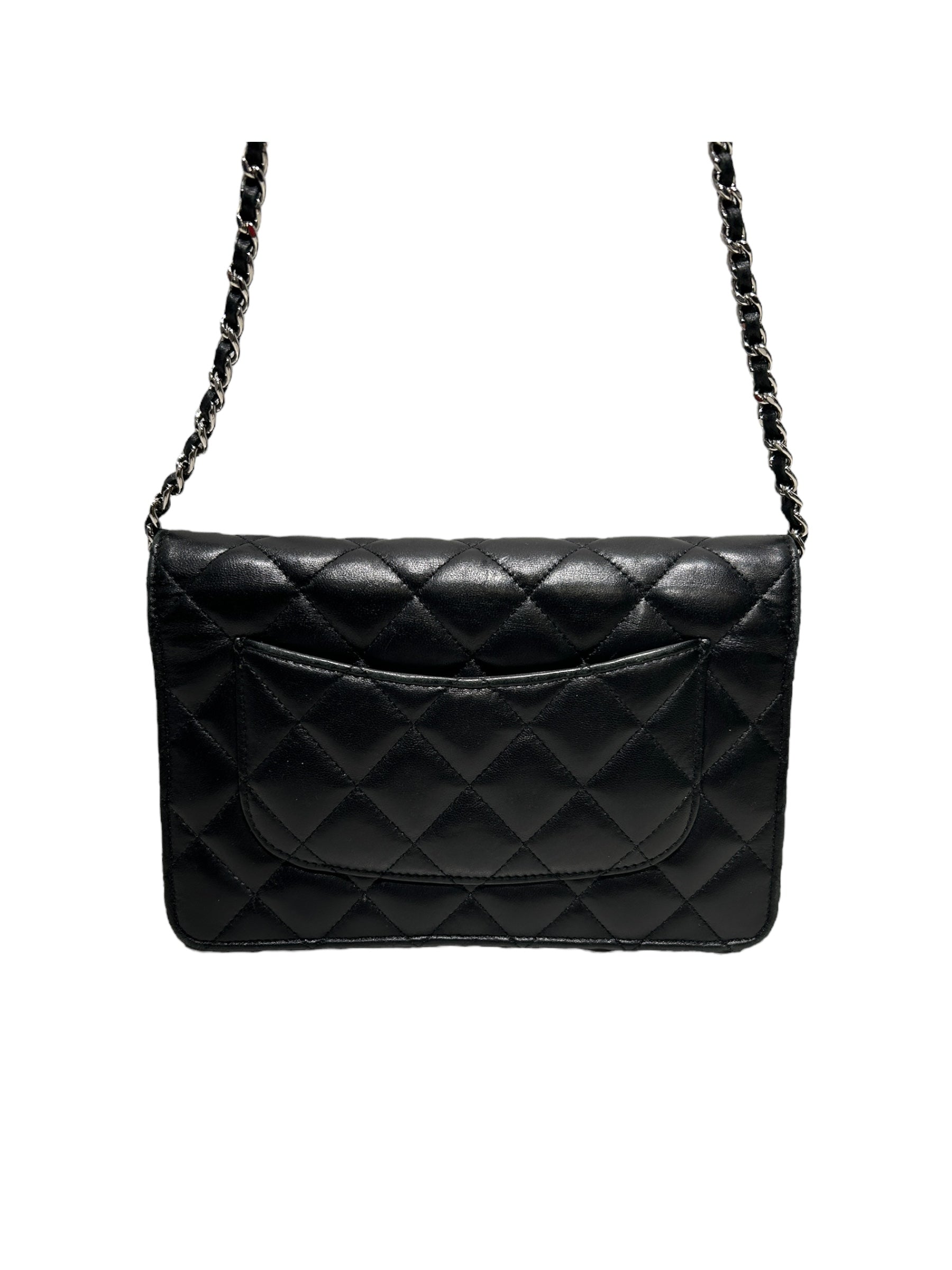 CHANEL/Bag/Leather/BLK/WALLET ON CHAIN view 4