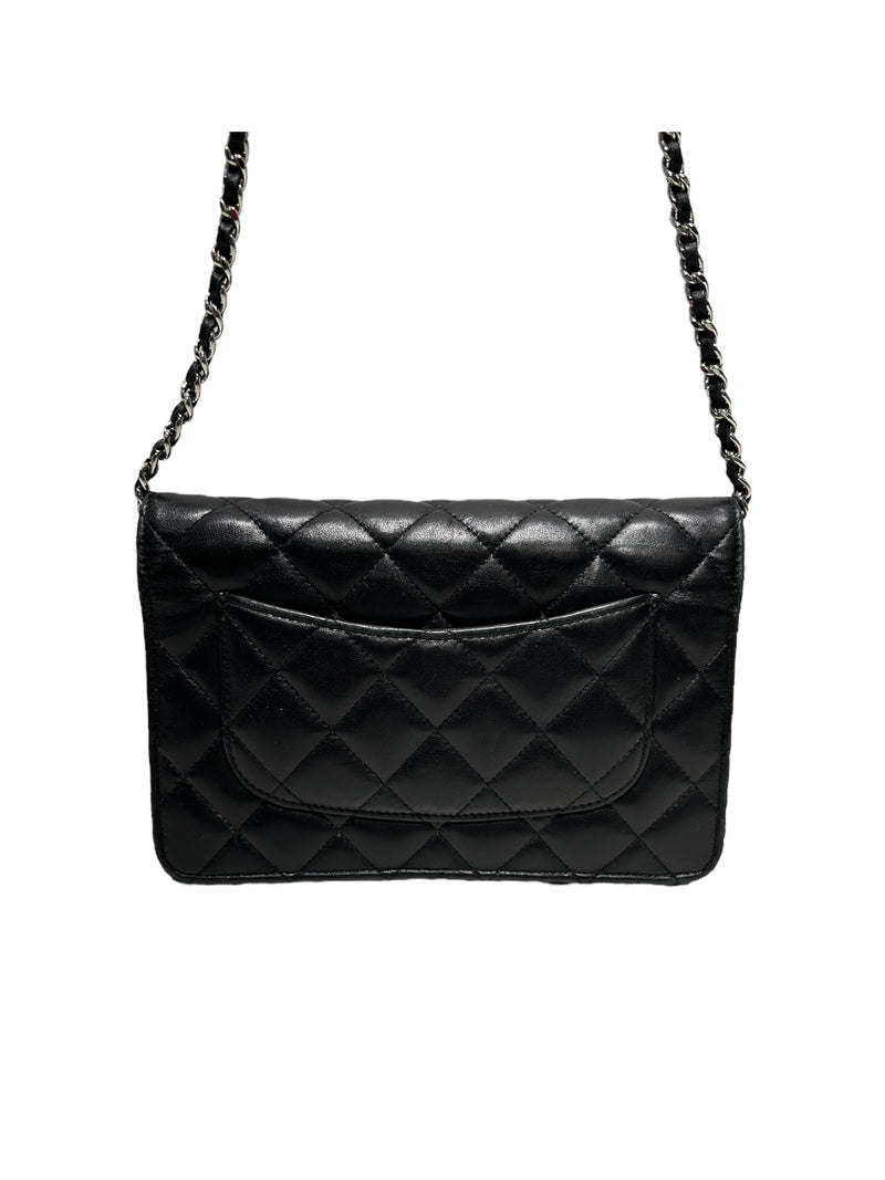 CHANEL/Bag/Leather/BLK/WALLET ON CHAIN