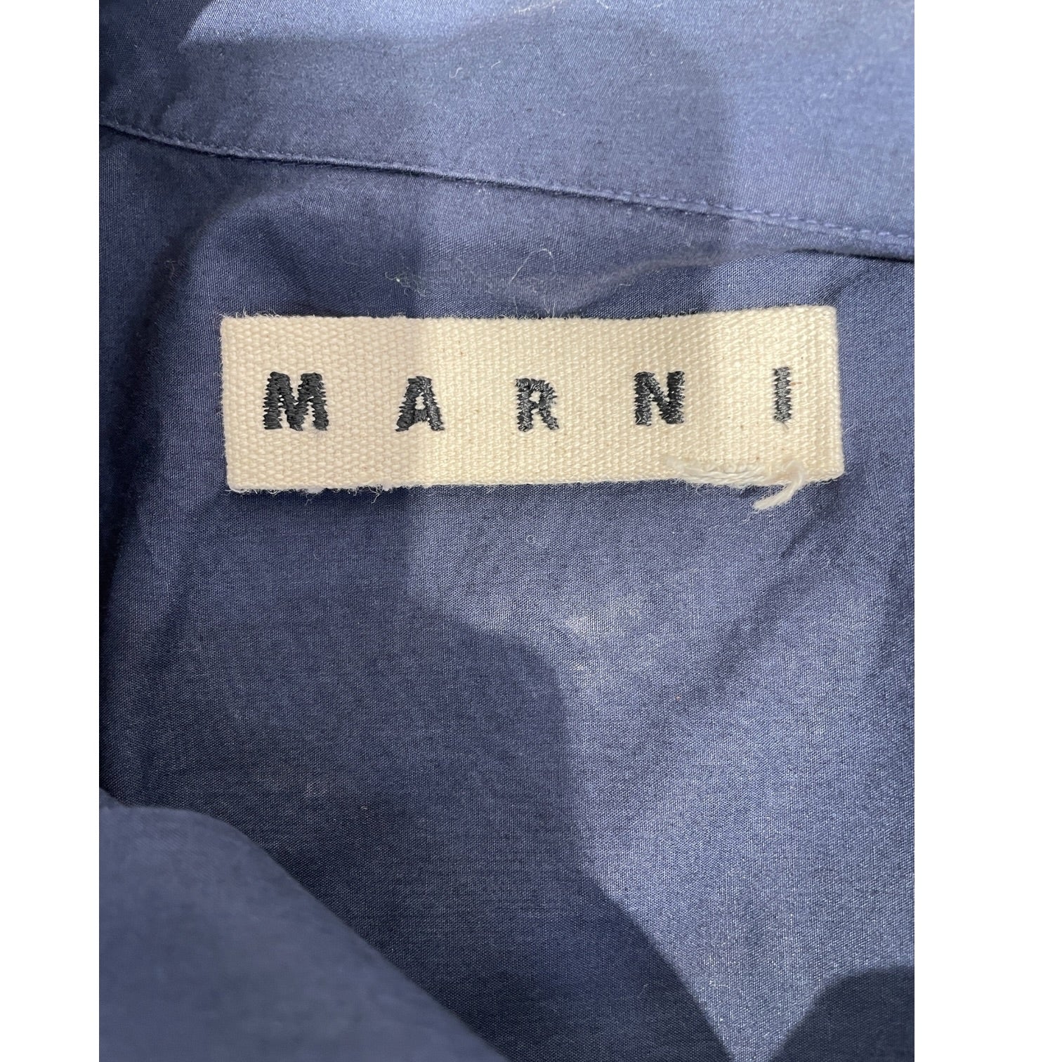 MARNI/SS Shirt/48/Cotton/NVY/POCKET RED LOGO view 3