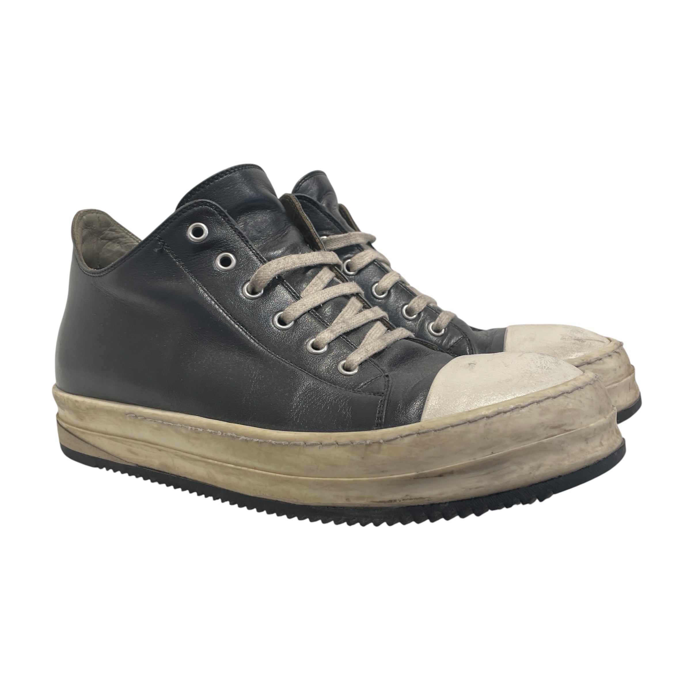 Rick Owens/Low-Sneakers/EU 42/Leather/BLK/Ramone Lows view 1