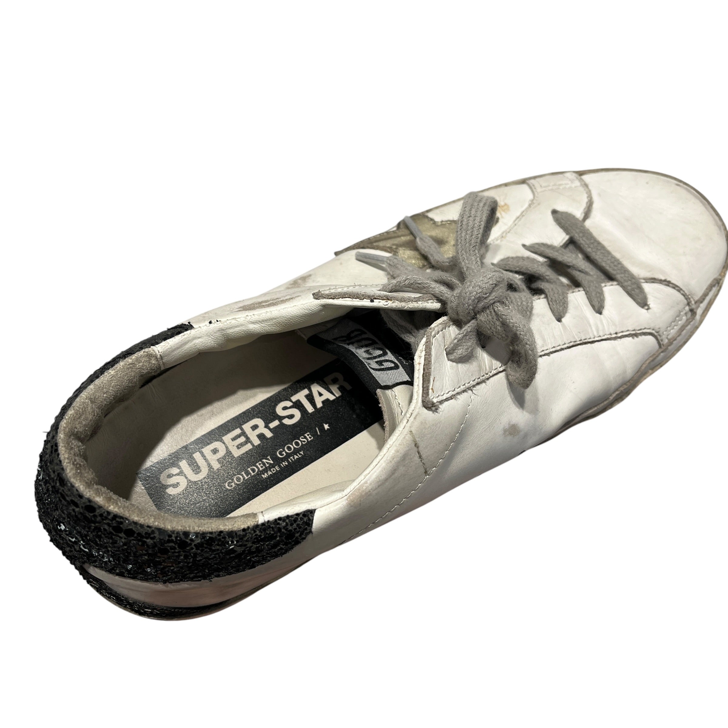 GOLDEN GOOSE/Low-Sneakers/US 6/Leather/WHT/golden star view 8
