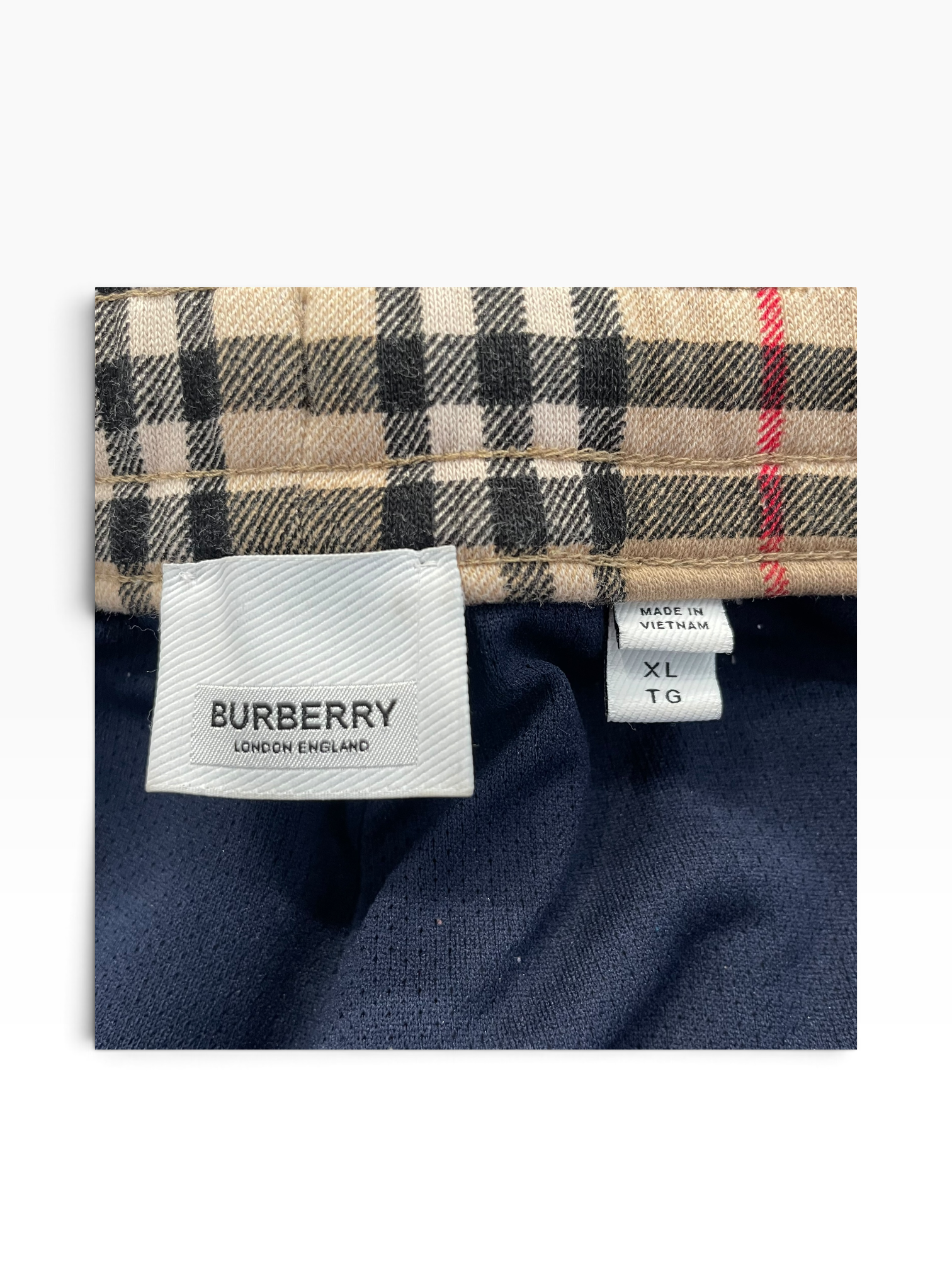 BURBERRY/Shorts/XL/Cotton/MLT/Plaid/Patchwork Check Drawcord Short view 3