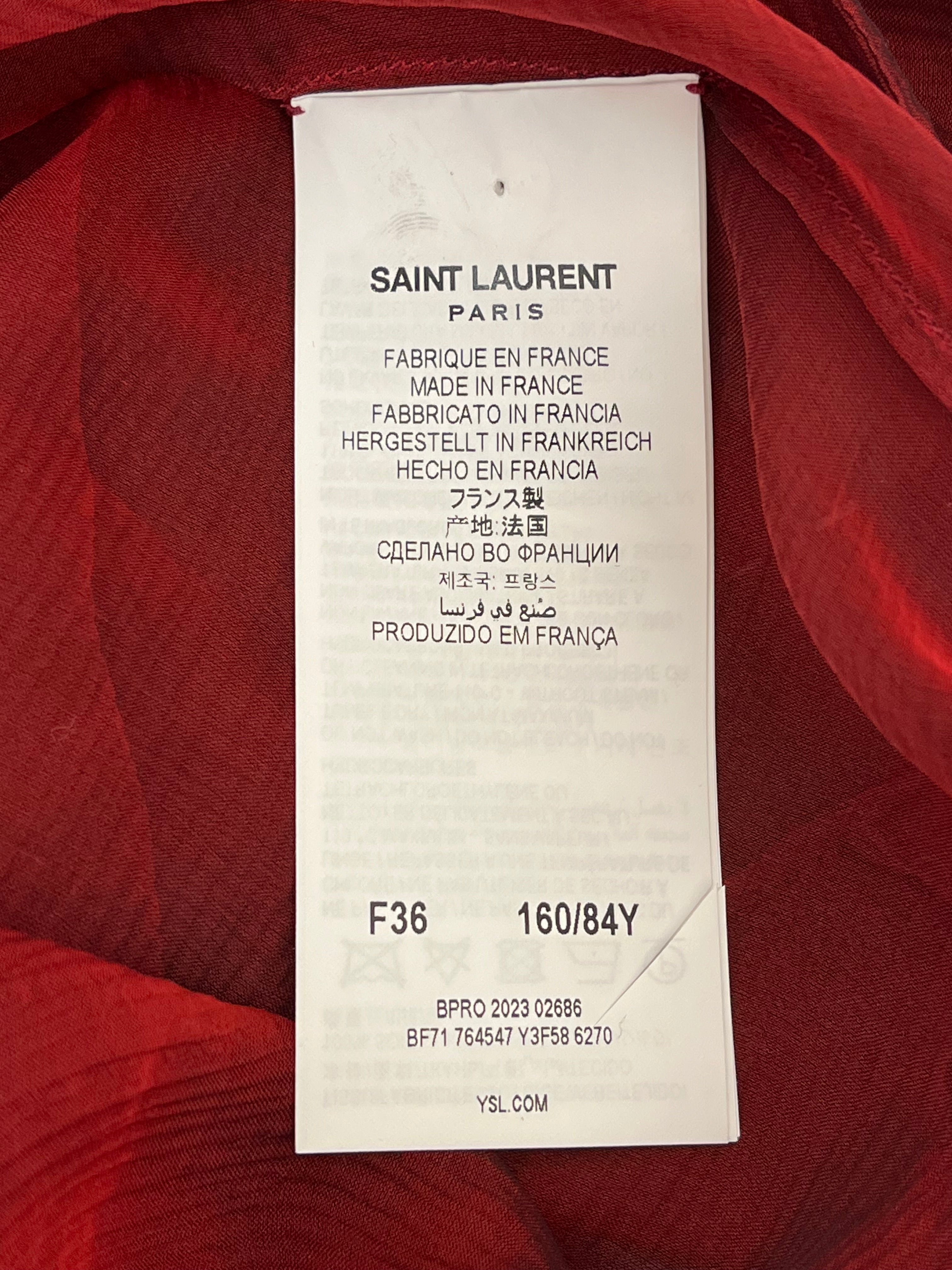 SAINT LAURENT/SL Blouse/36/Silk/BRD/BNWT BLOUSE SILK view 4