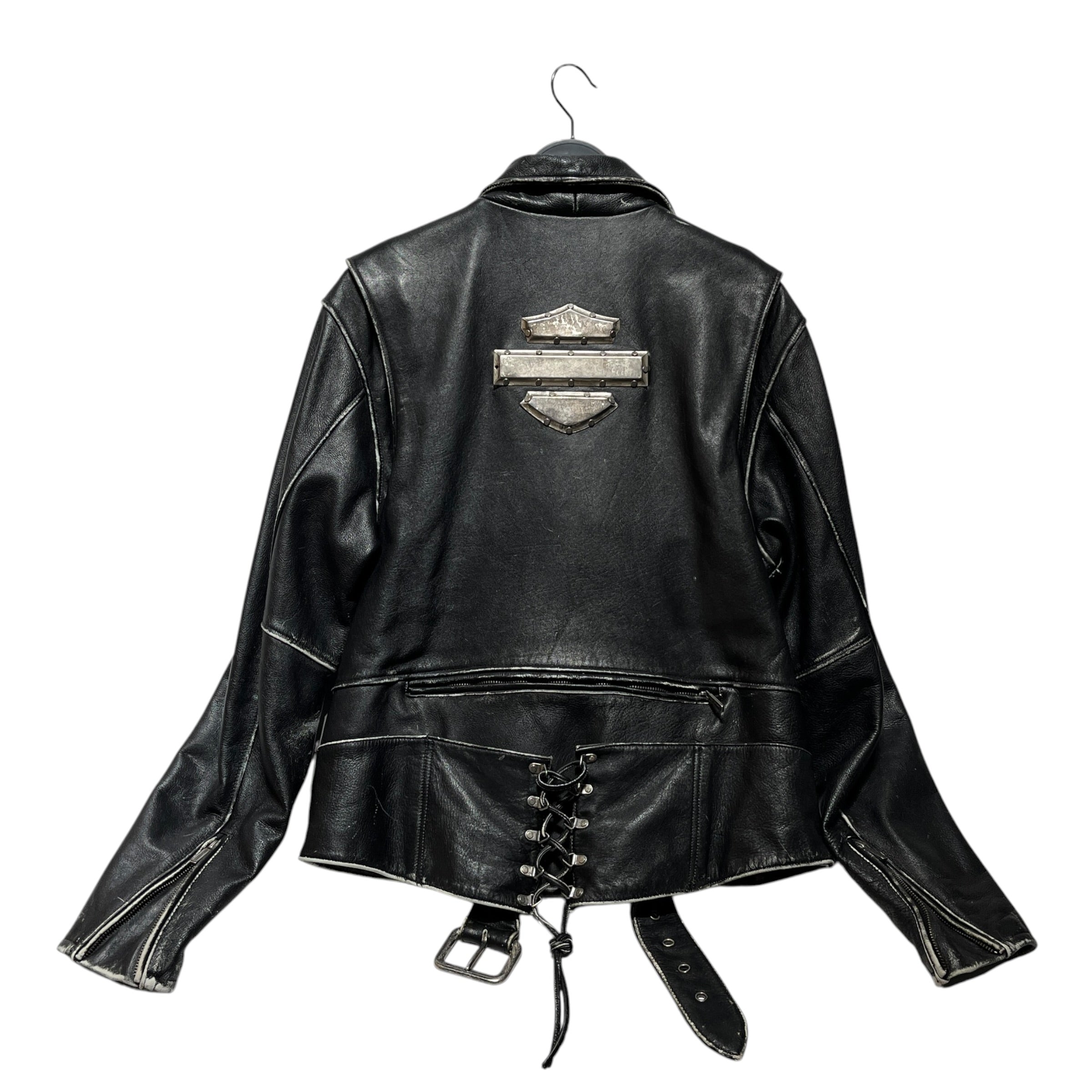 HARLEY DAVIDSON/Leather Jkt/XL/Leather/BLK/STUDDED METAL BACK DESIGN view 2