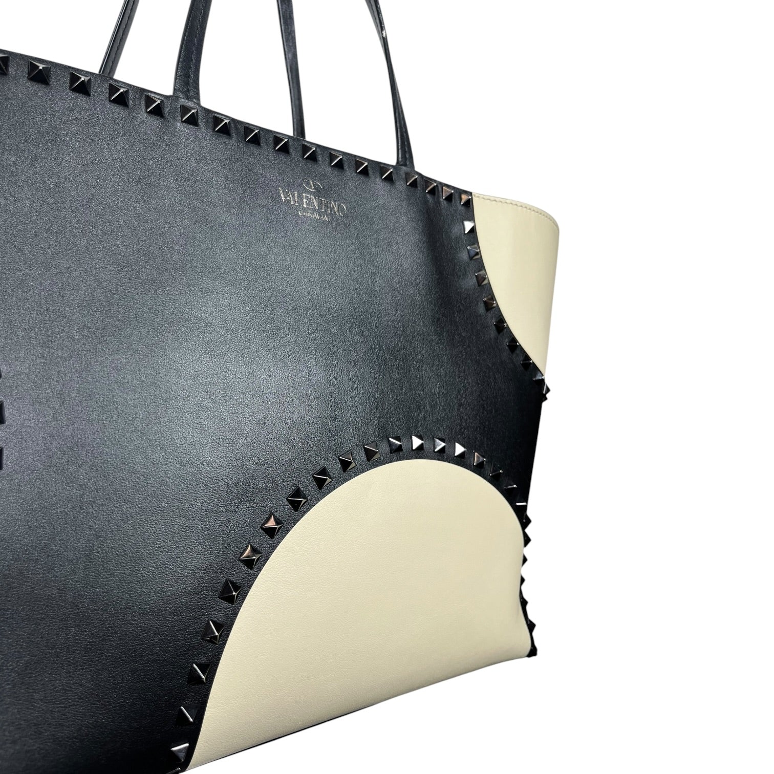VALENTINO/Tote Bag/Leather/BLK/Rockstud Macro Pois Tote view 4