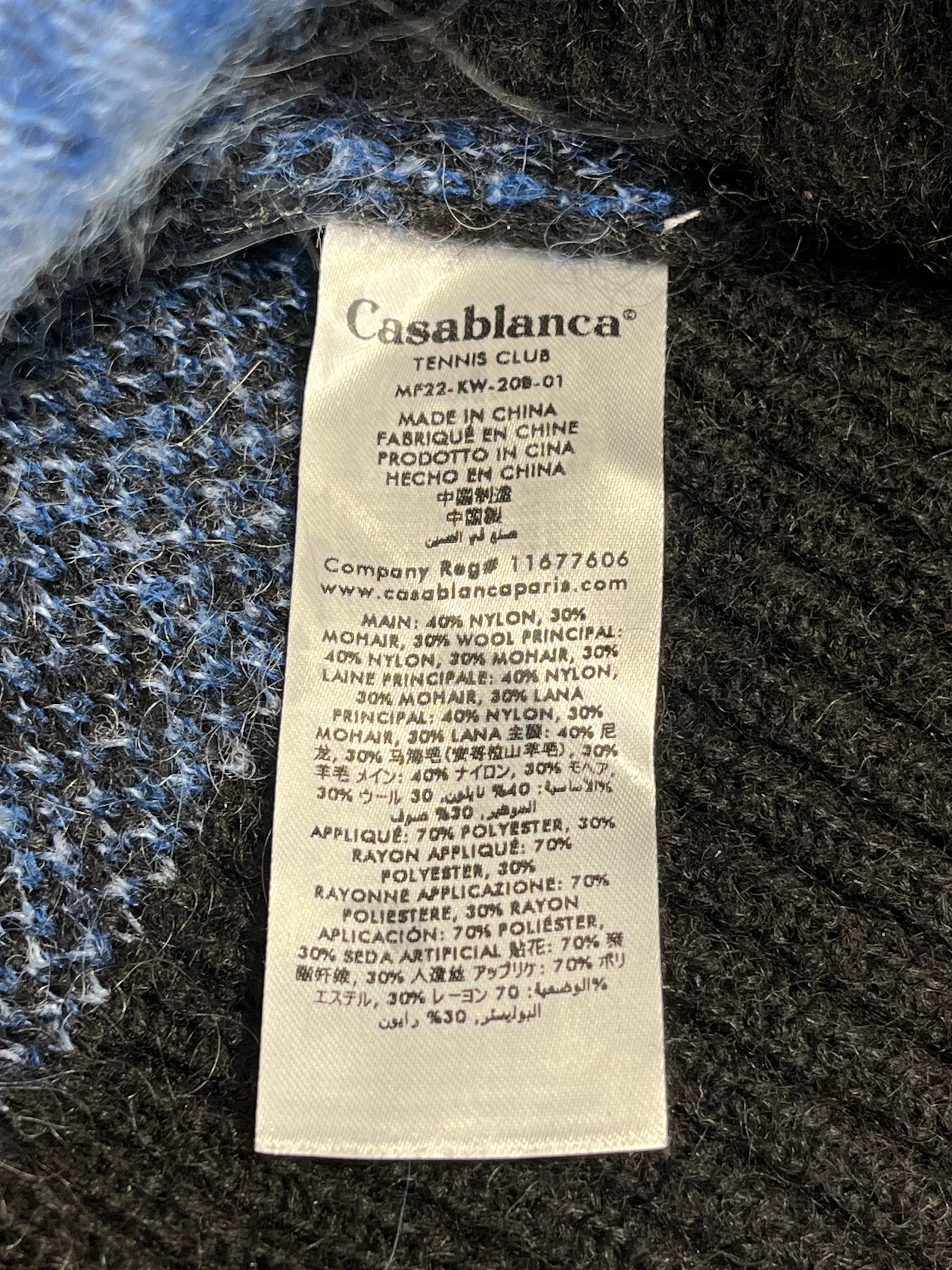 CASABLANCA/Sweater/S/Stripe/Wool/BLK/PLANE STRIPED MOHAIR view 4