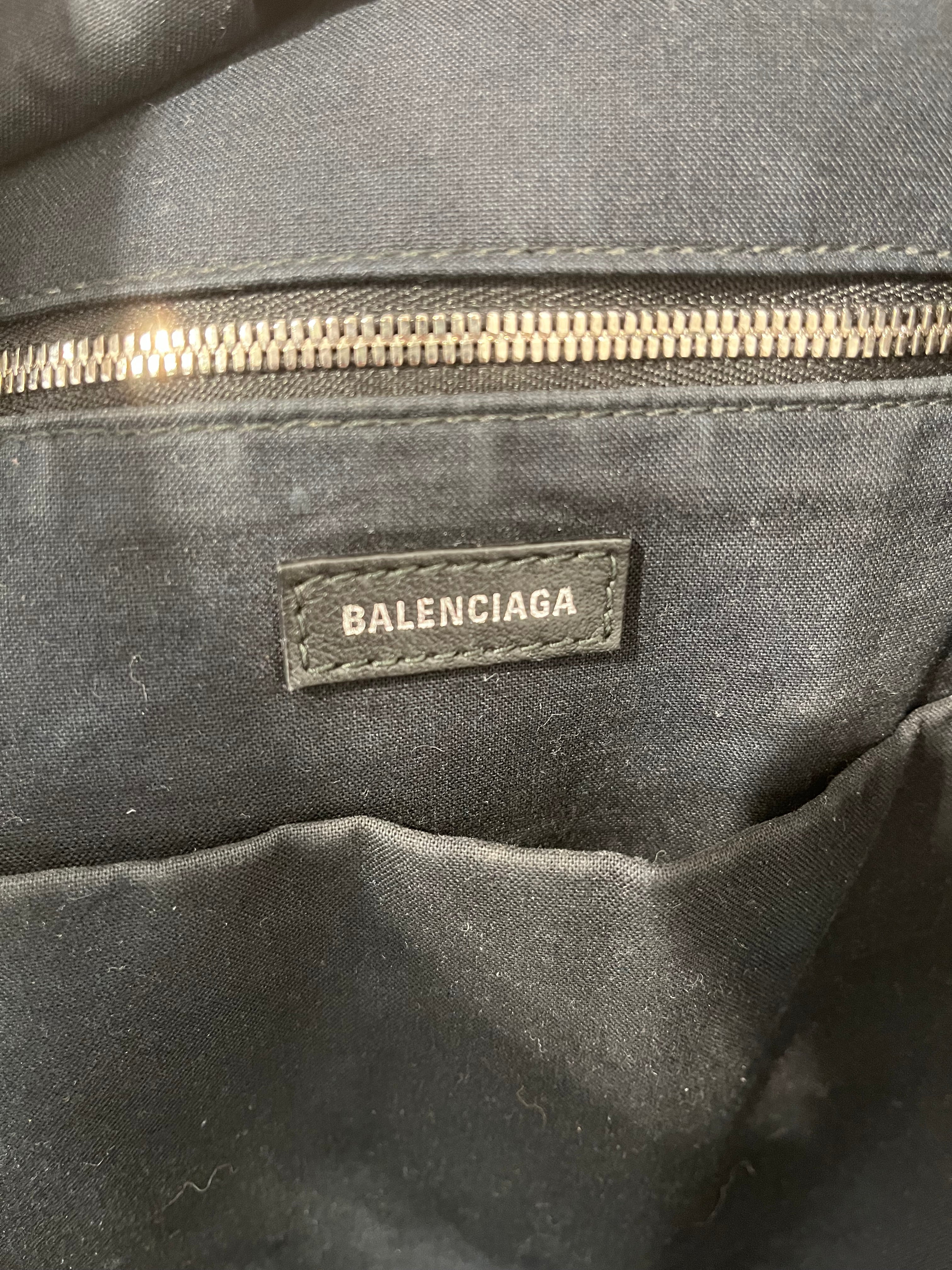 BALENCIAGA/Backpack/Leather/BLK/WHT LOGO view 5