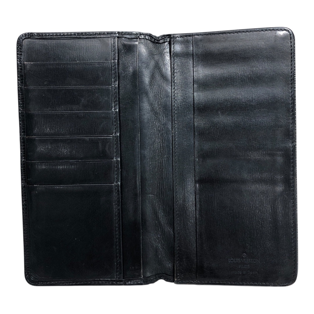 LOUIS VUITTON/Long Wallet/Leather/BLK/epi leather long bifold view 4