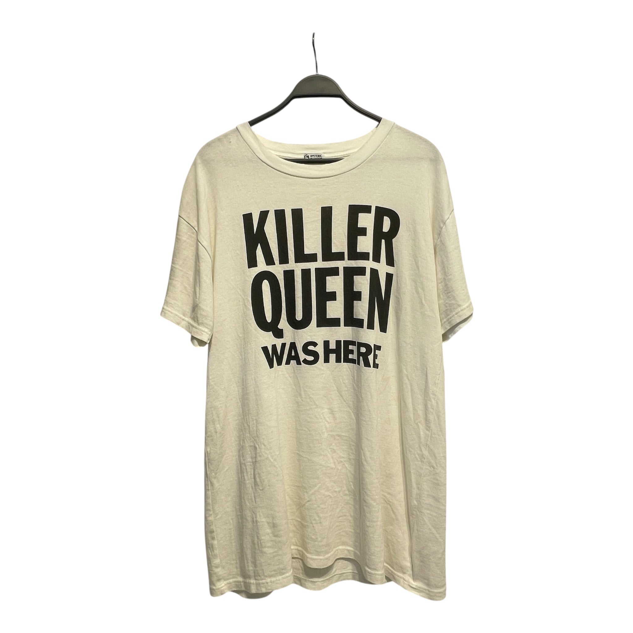 HYSTERIC GLAMOUR/T-Shirt/FREE/Cotton/WHT/Graphic/QUEEN WAS HERE view 1