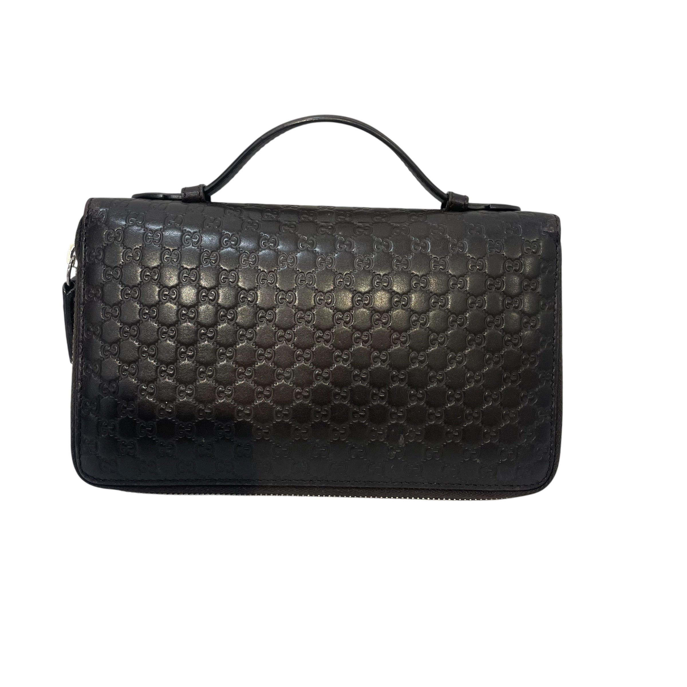 GUCCI/Clutch Bag/Monogram/Leather/BRW/microgucissima clutch view 1